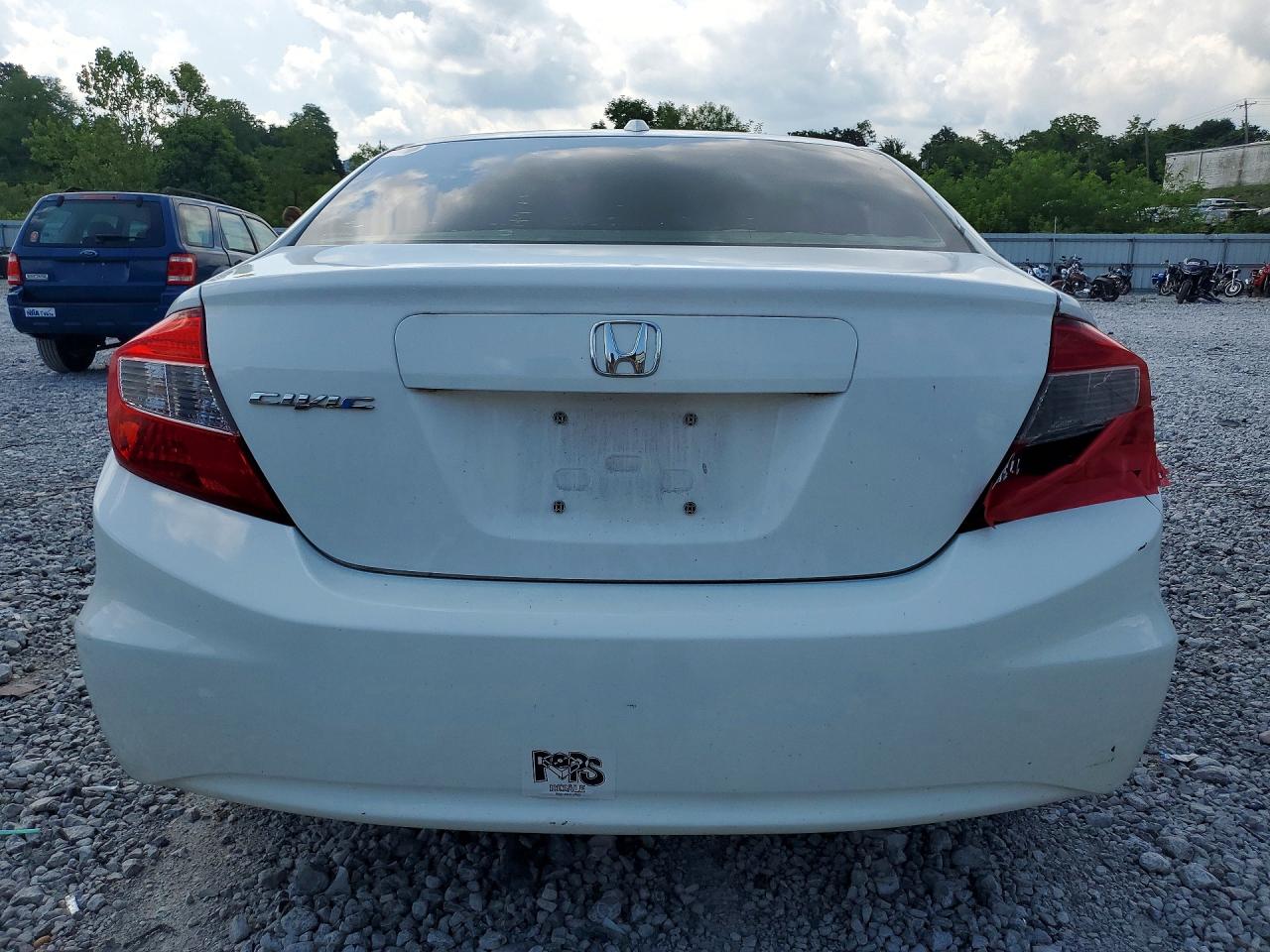 2012 Honda Civic Ex White vin: 19XFB2F83CE006352