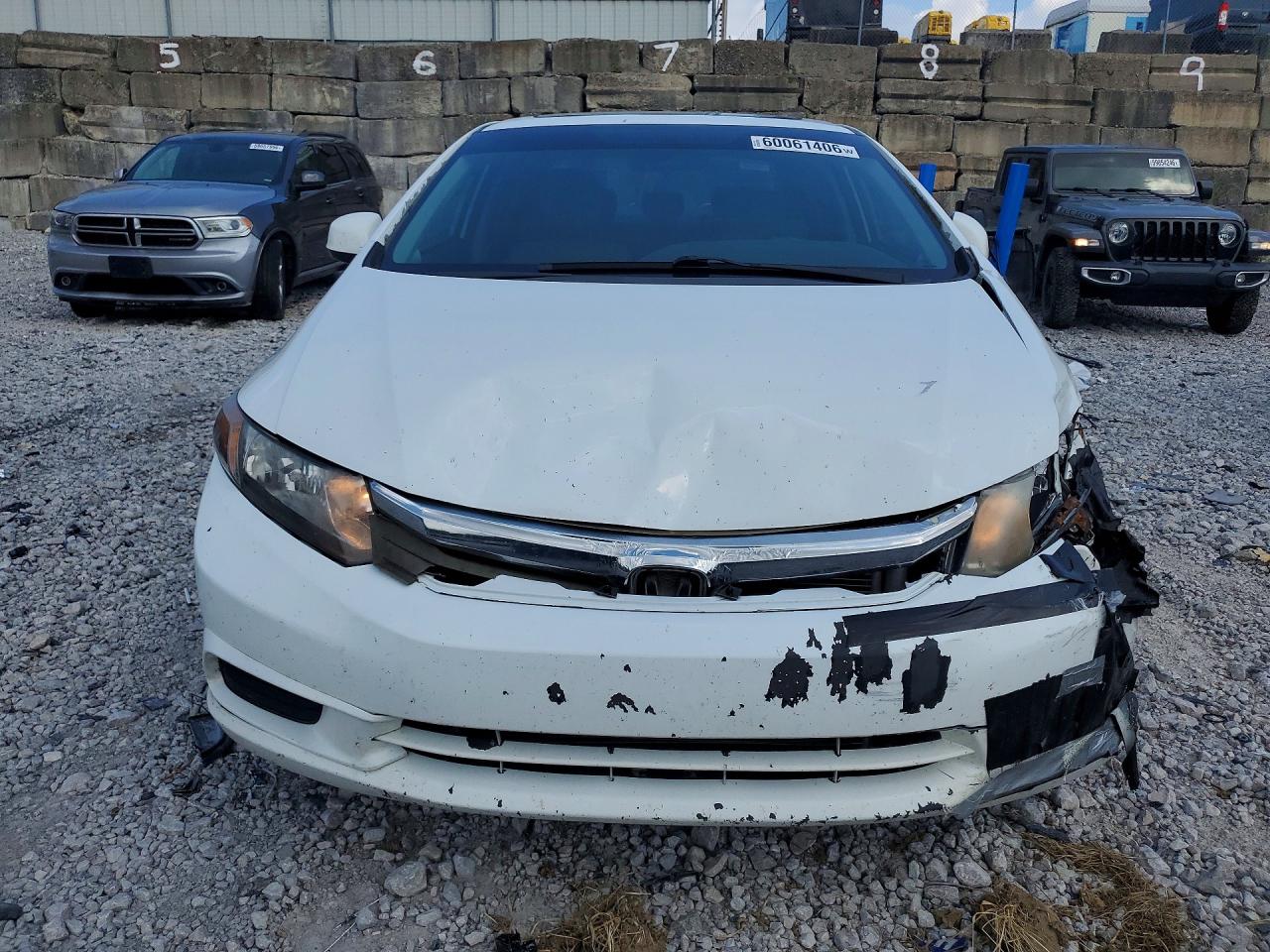 2012 Honda Civic Ex White vin: 19XFB2F83CE006352