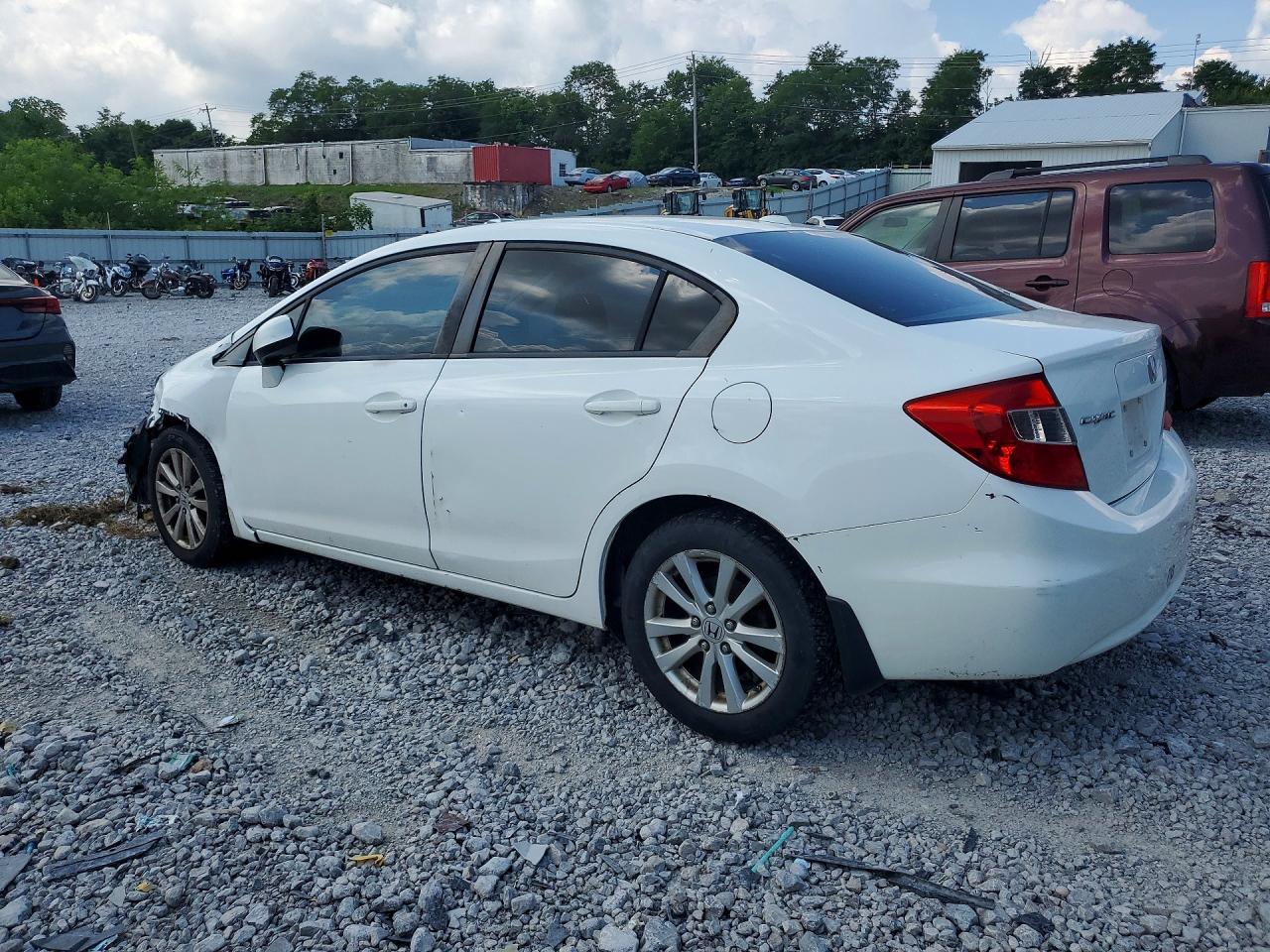2012 Honda Civic Ex White vin: 19XFB2F83CE006352