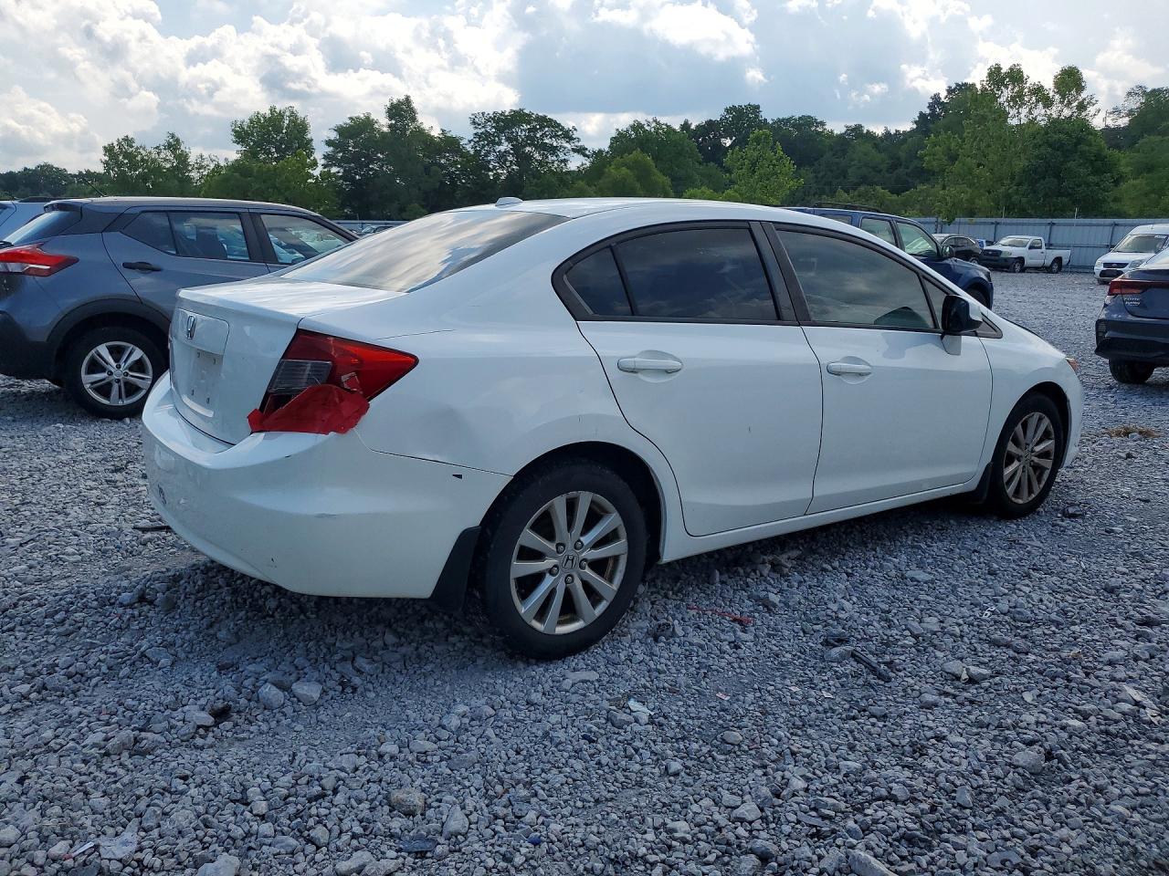 2012 Honda Civic Ex White vin: 19XFB2F83CE006352