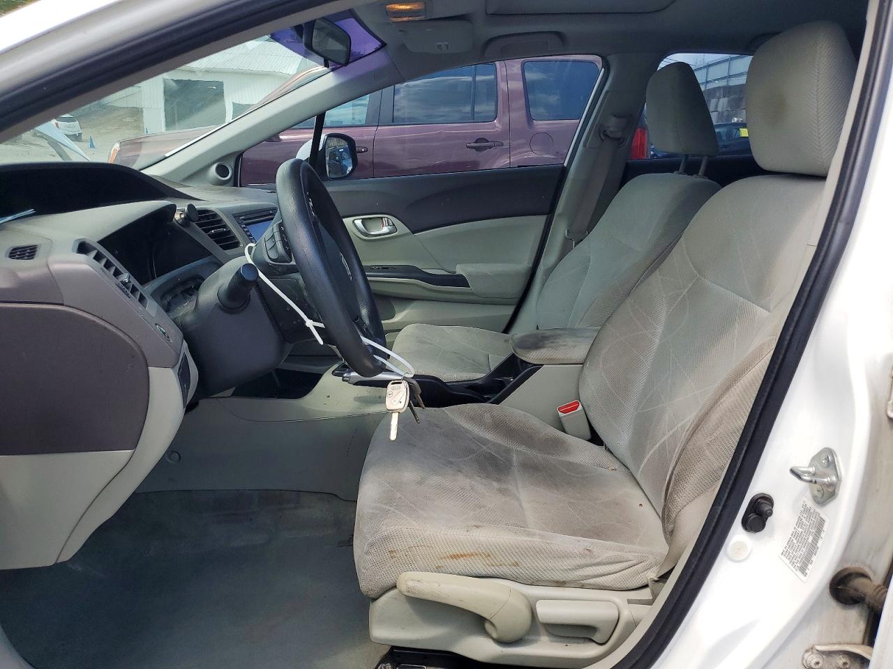 2012 Honda Civic Ex White vin: 19XFB2F83CE006352