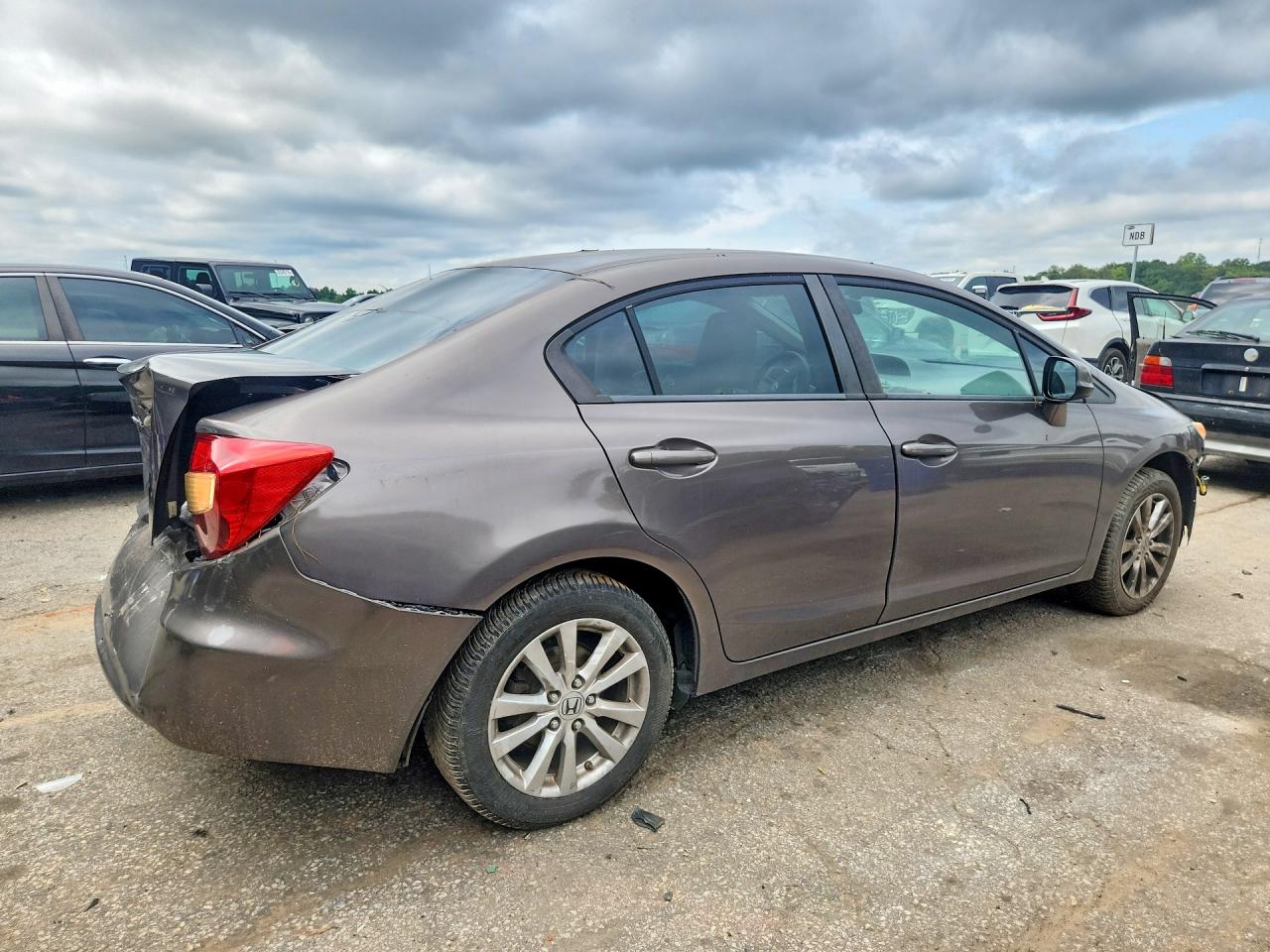 2012 Honda Civic Ex Brown vin: 19XFB2F83CE008487