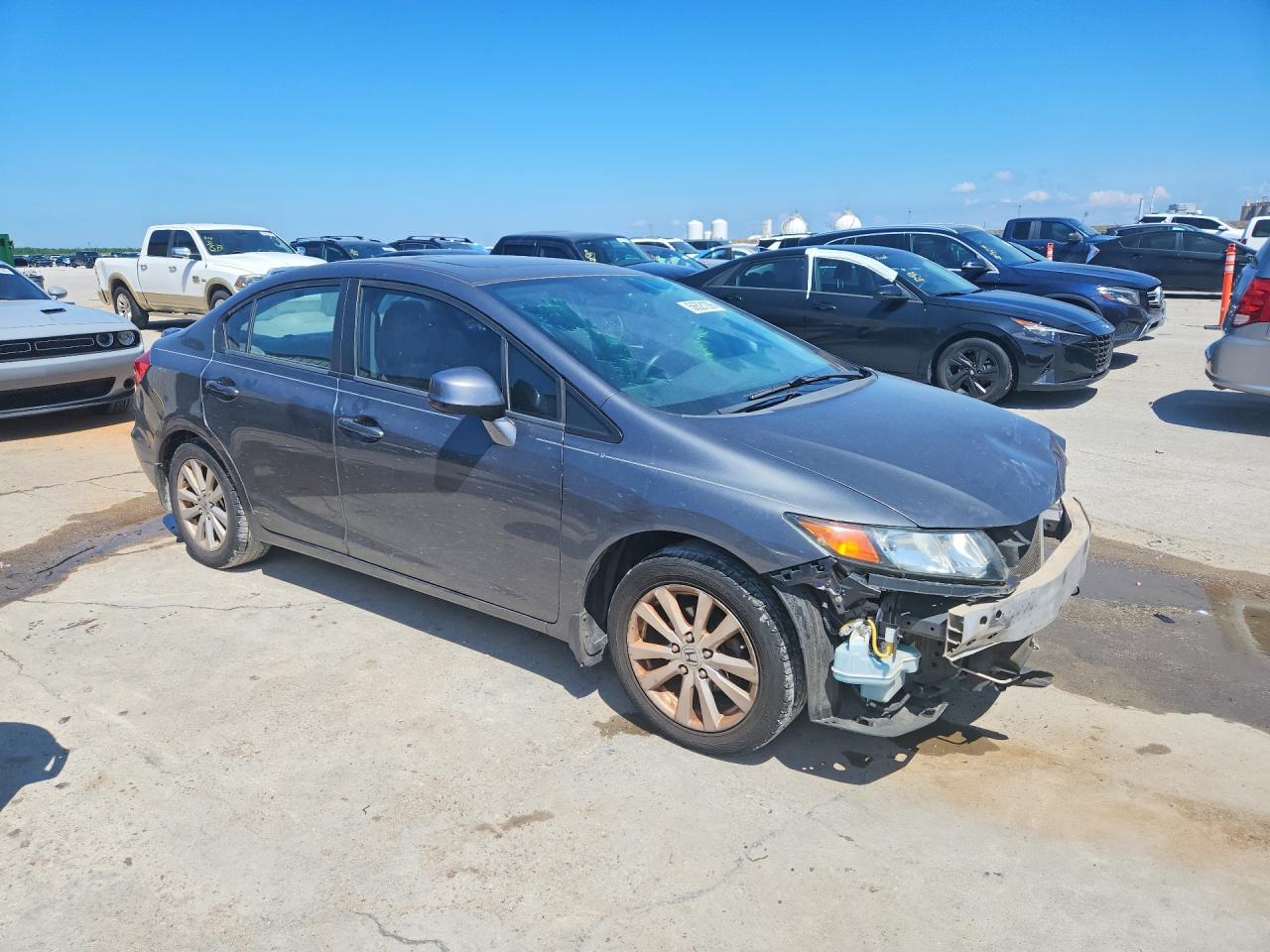 2012 Honda Civic Ex Gray vin: 19XFB2F83CE022468