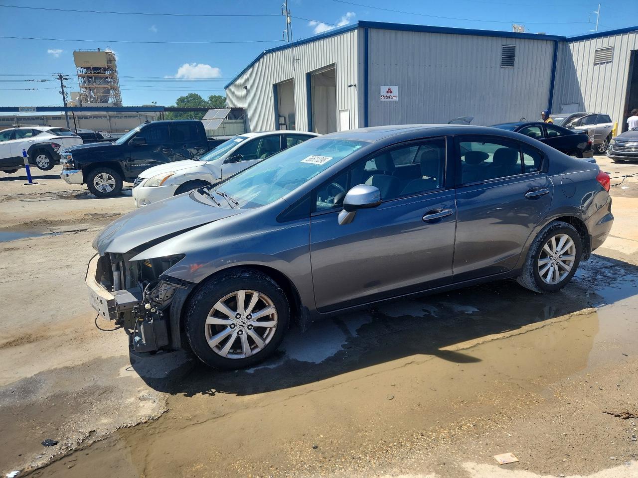 2012 Honda Civic Ex Серый vin: 19XFB2F83CE022468