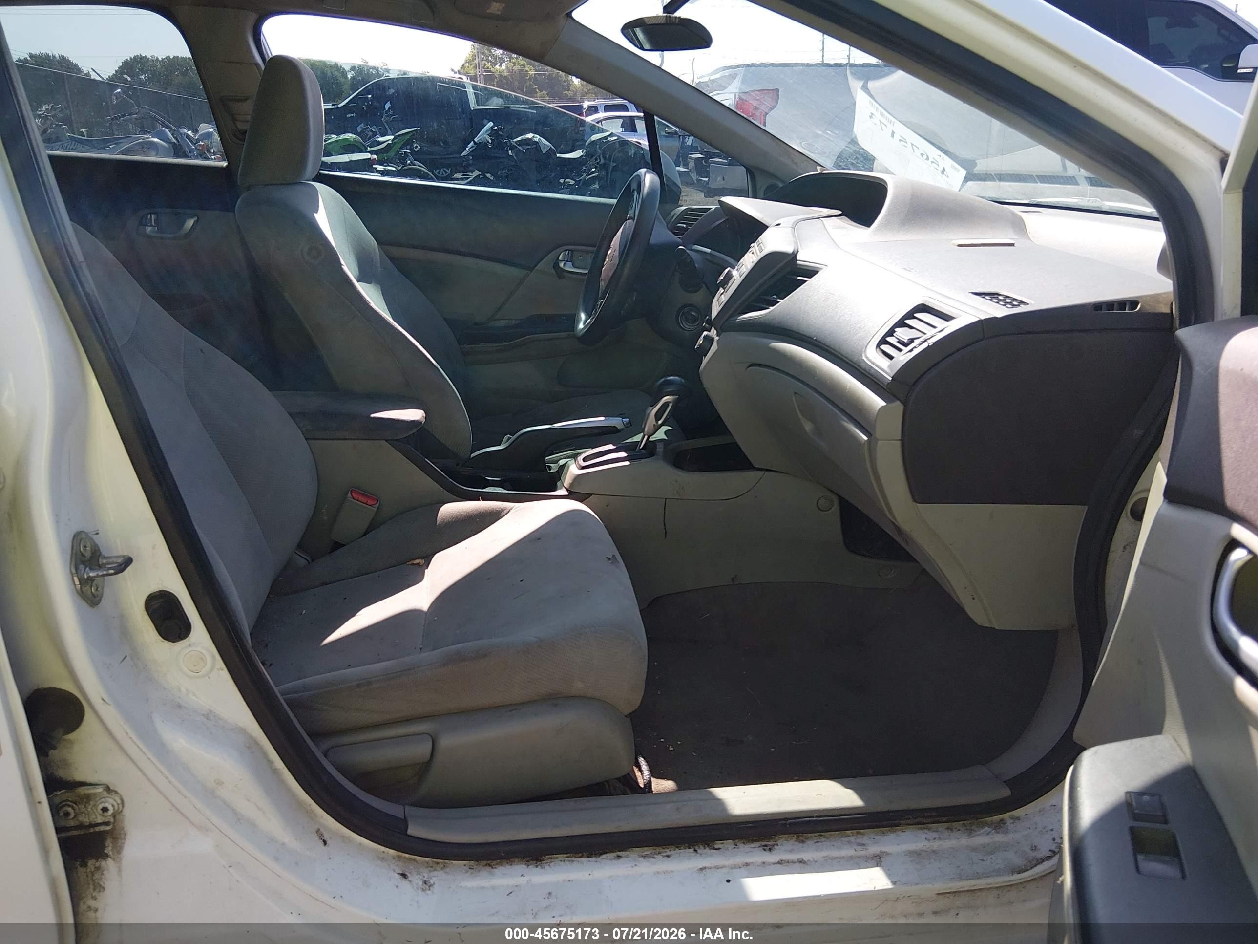 2012 Honda Civic Ex Белый vin: 19XFB2F83CE035253