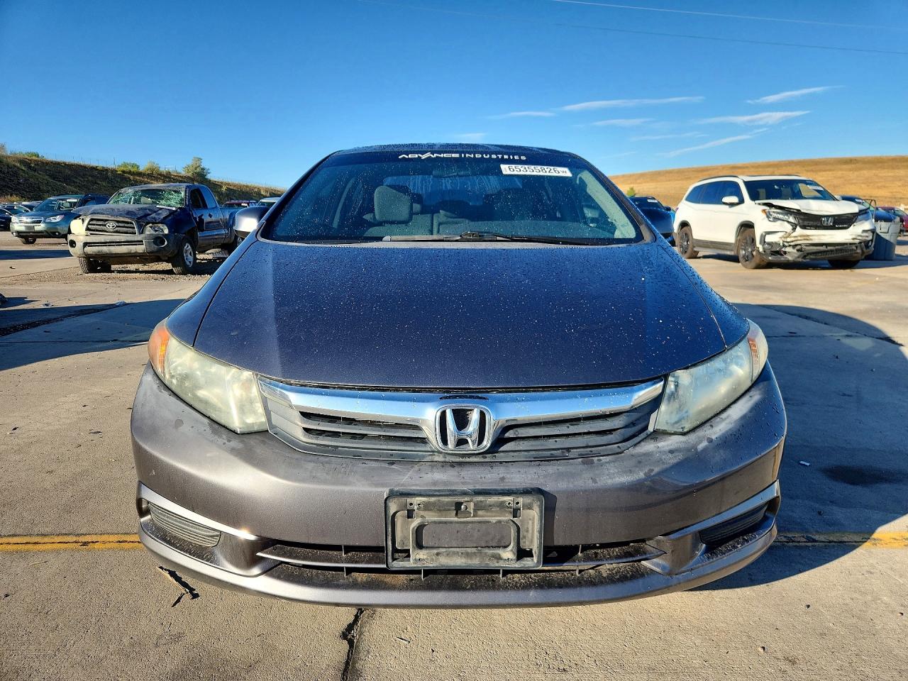 2012 Honda Civic Ex Серый vin: 19XFB2F83CE044907