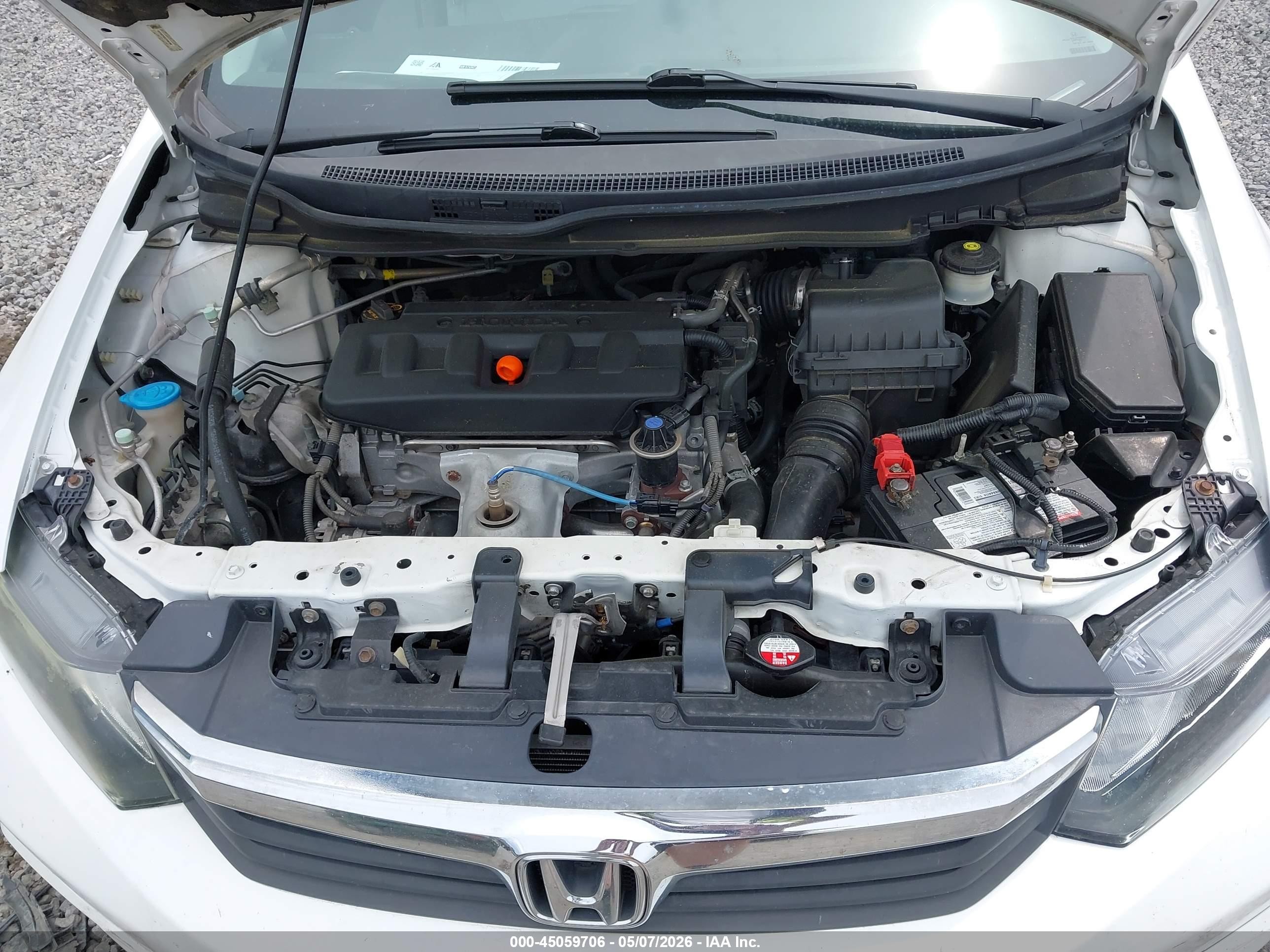 2012 Honda Civic Ex White vin: 19XFB2F83CE046995