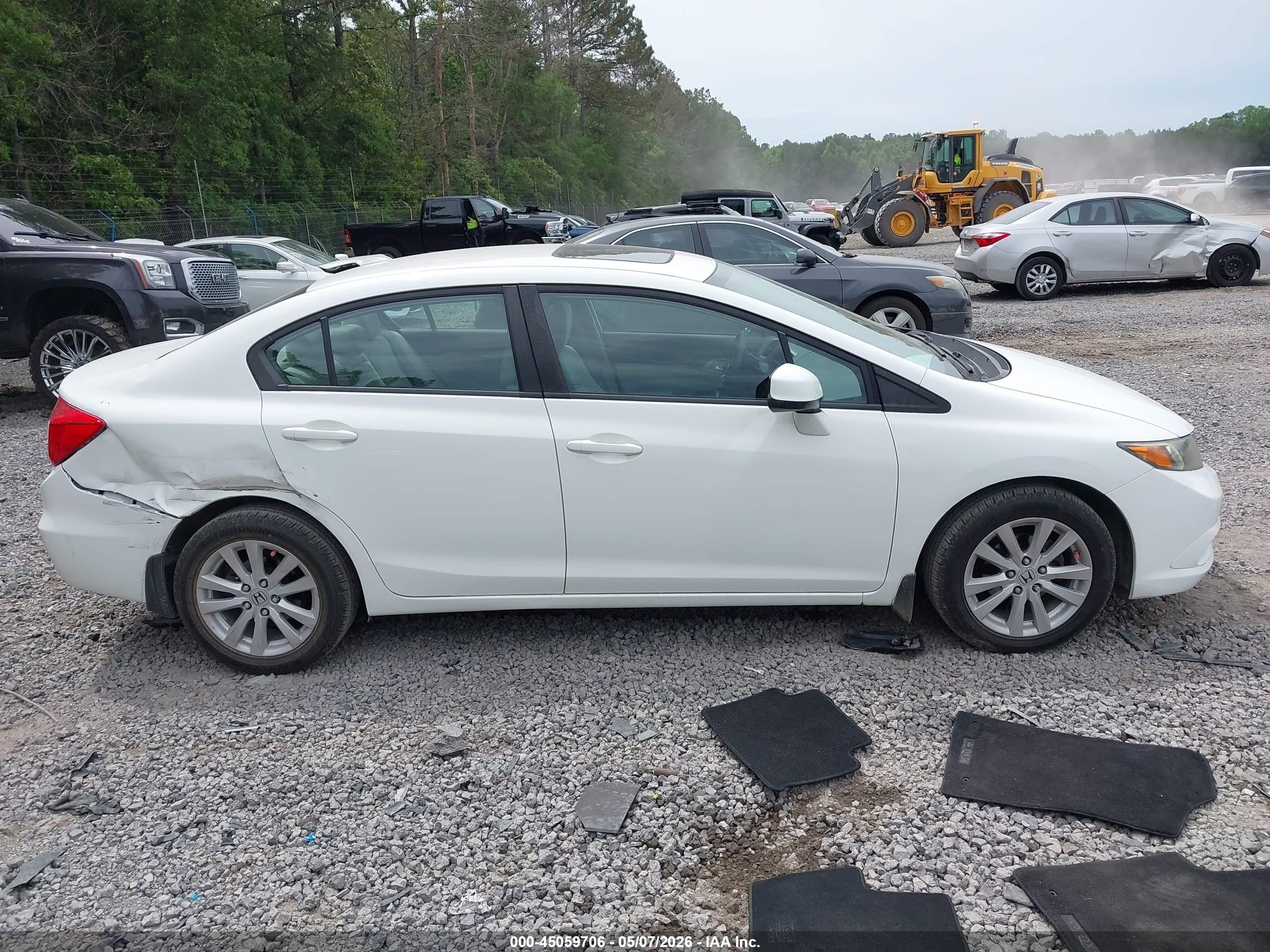 2012 Honda Civic Ex White vin: 19XFB2F83CE046995