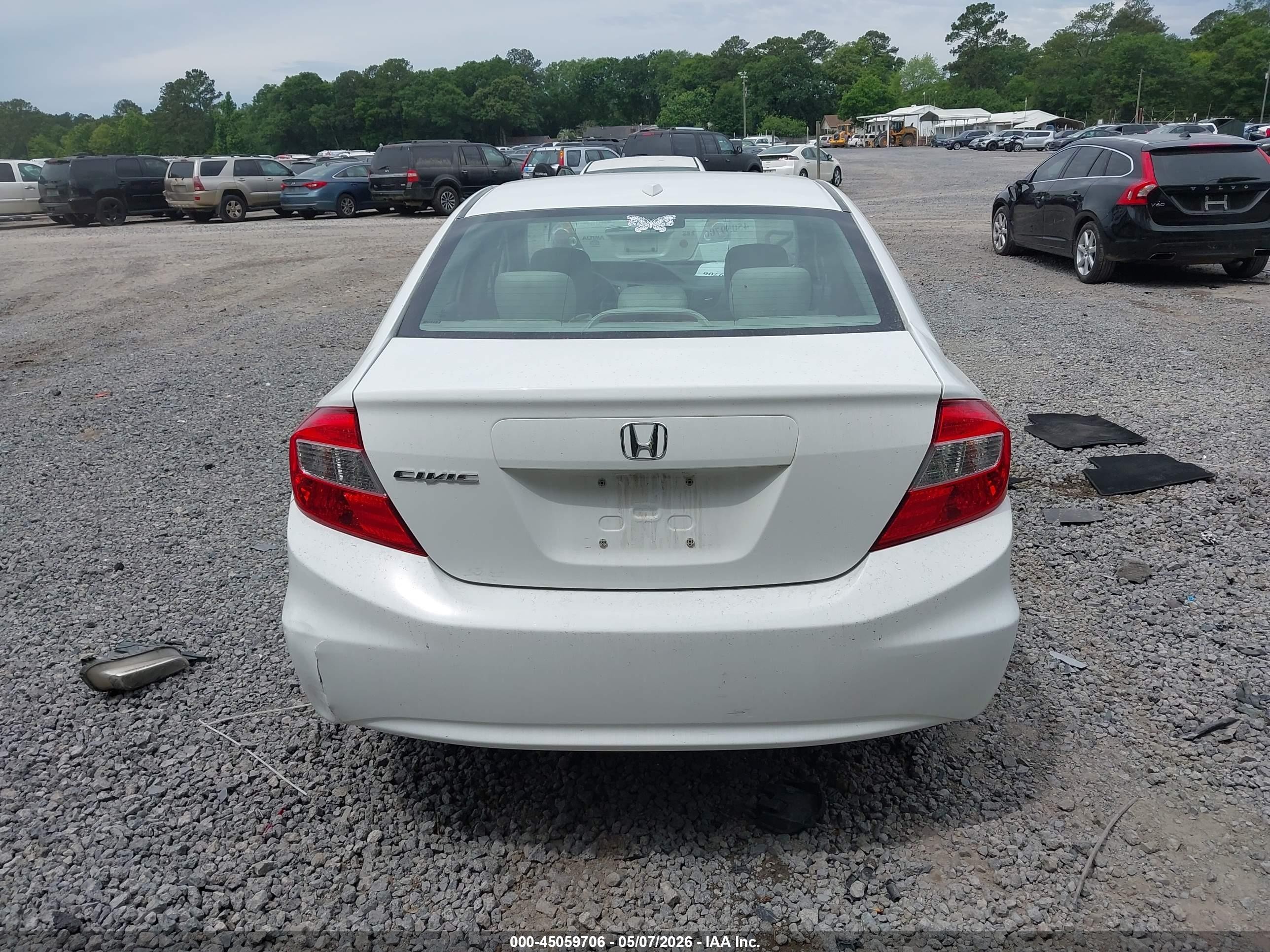 2012 Honda Civic Ex White vin: 19XFB2F83CE046995