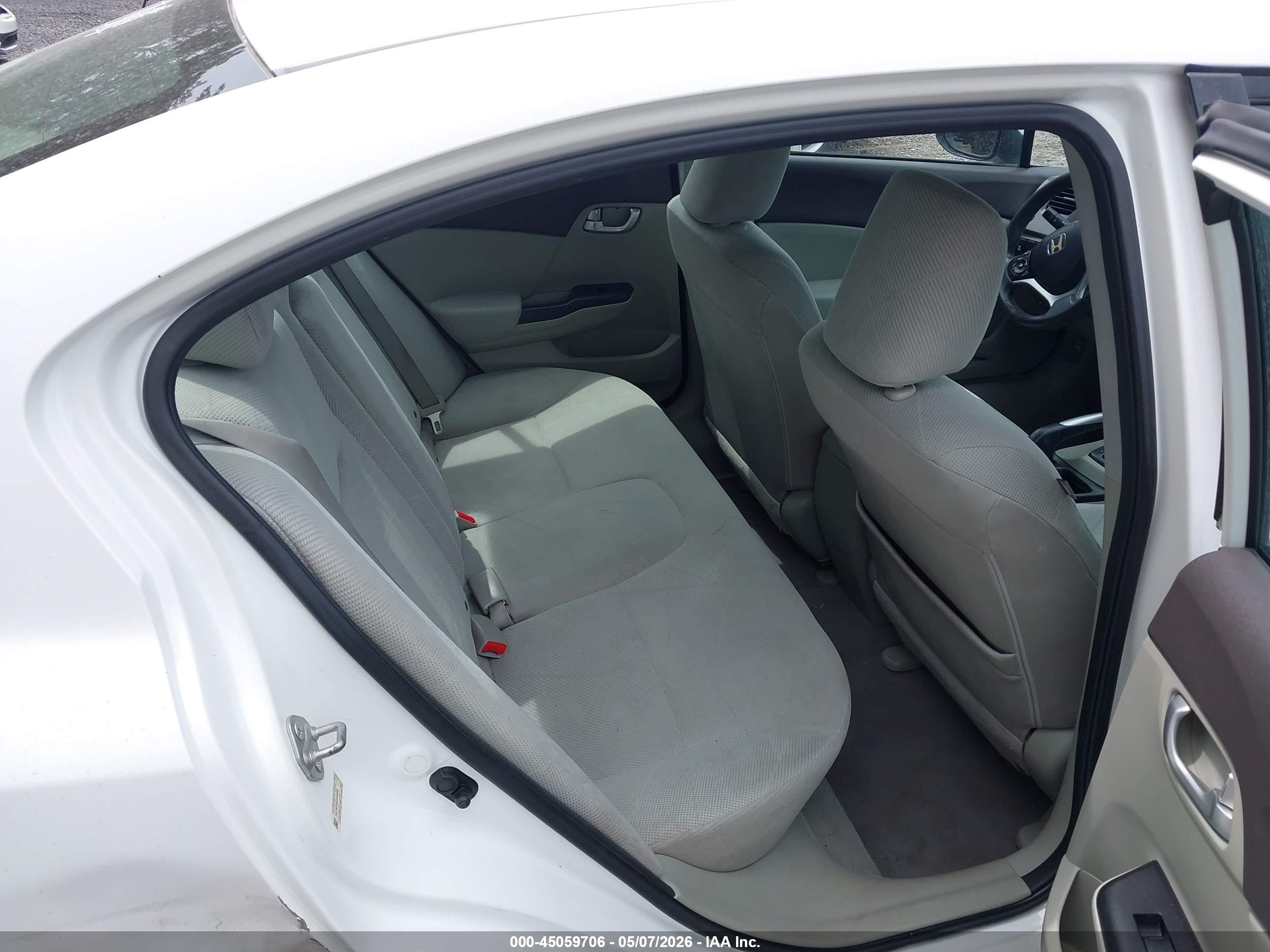 2012 Honda Civic Ex White vin: 19XFB2F83CE046995