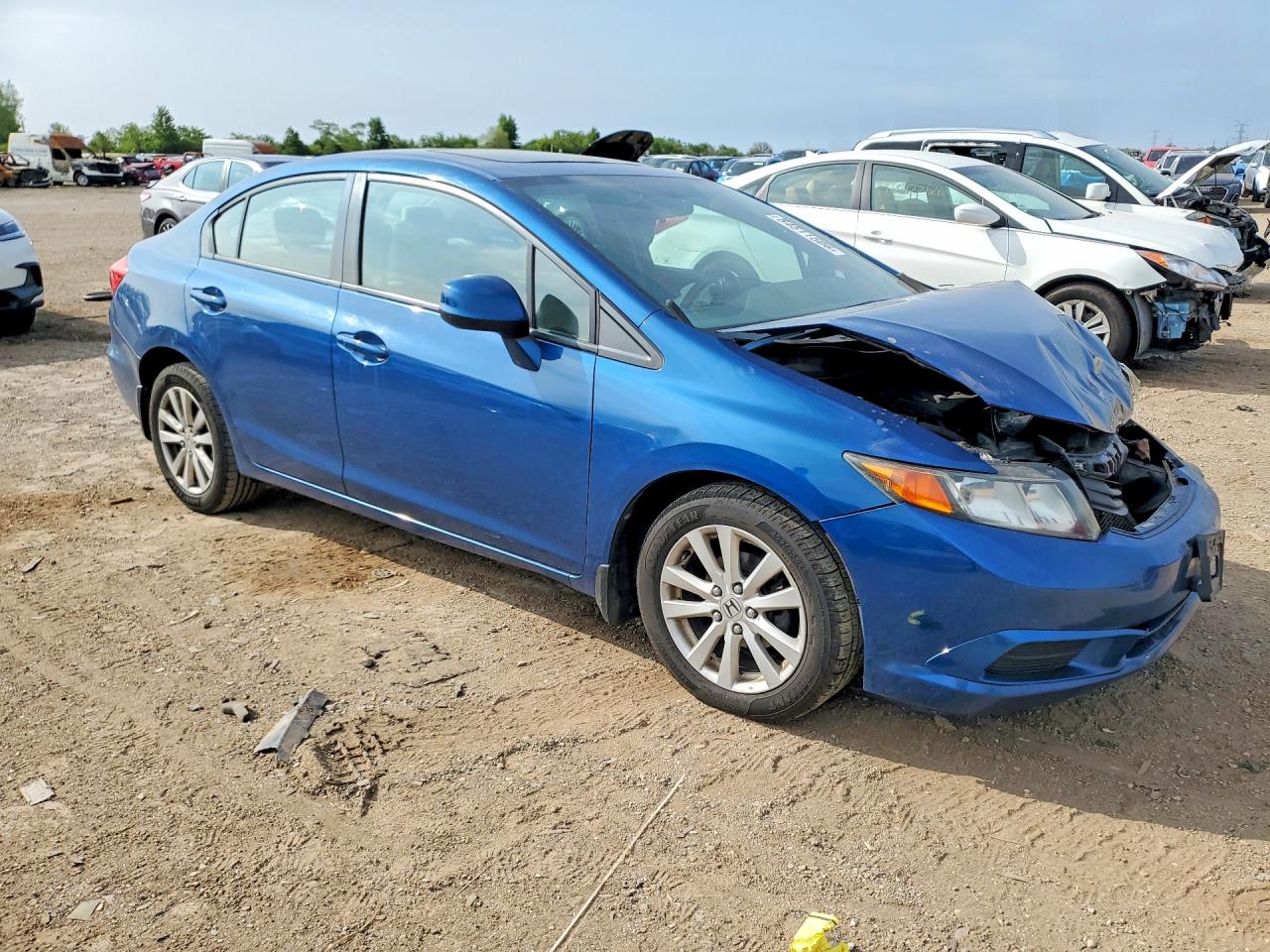 2012 Honda Civic Ex Blue vin: 19XFB2F83CE059097