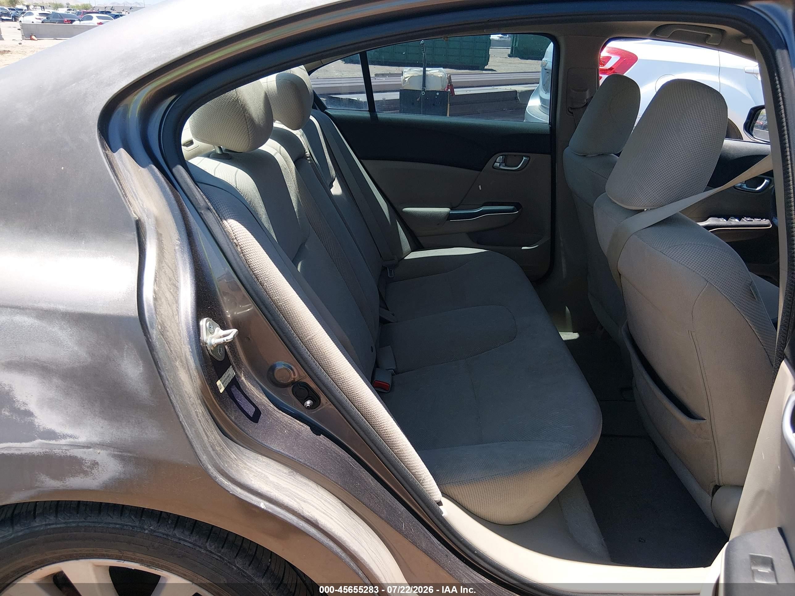2012 Honda Civic Ex Серый vin: 19XFB2F83CE063019