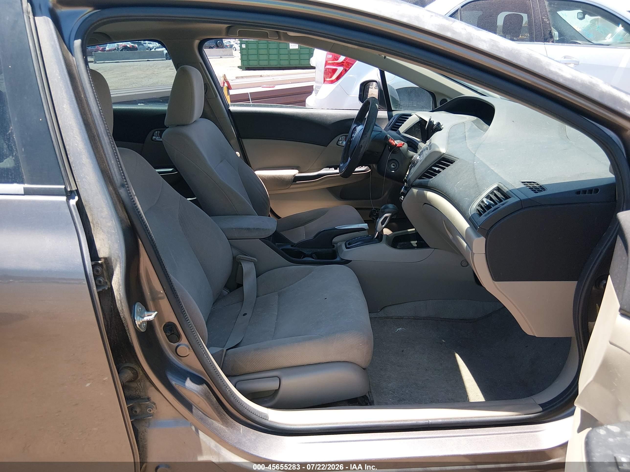 2012 Honda Civic Ex Серый vin: 19XFB2F83CE063019