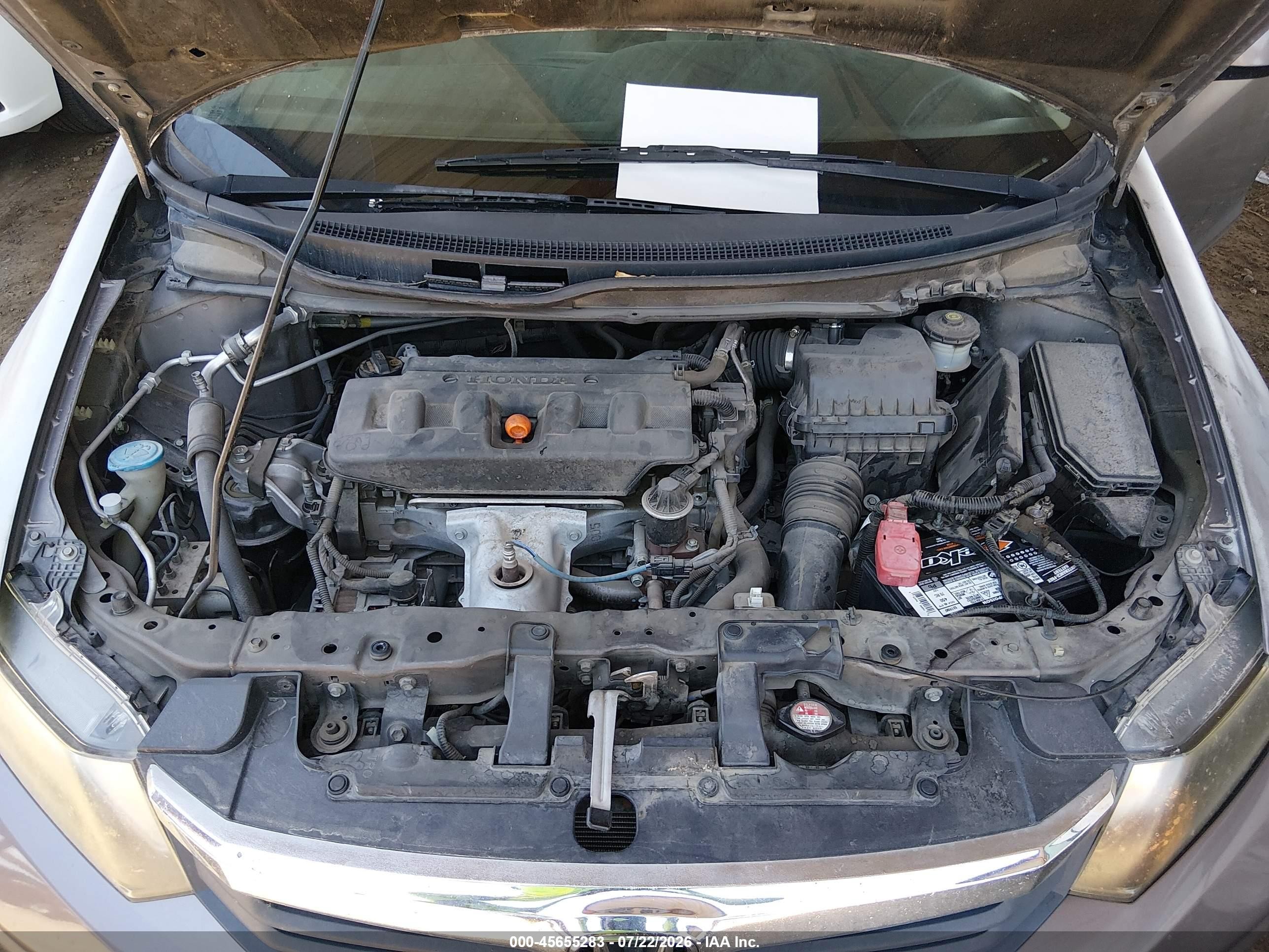 2012 Honda Civic Ex Серый vin: 19XFB2F83CE063019