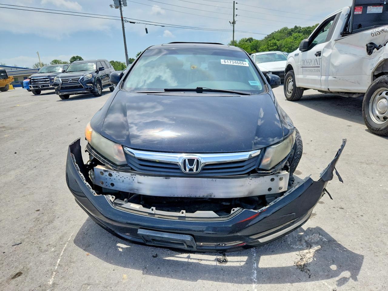 2012 Honda Civic Ex Black vin: 19XFB2F83CE088583