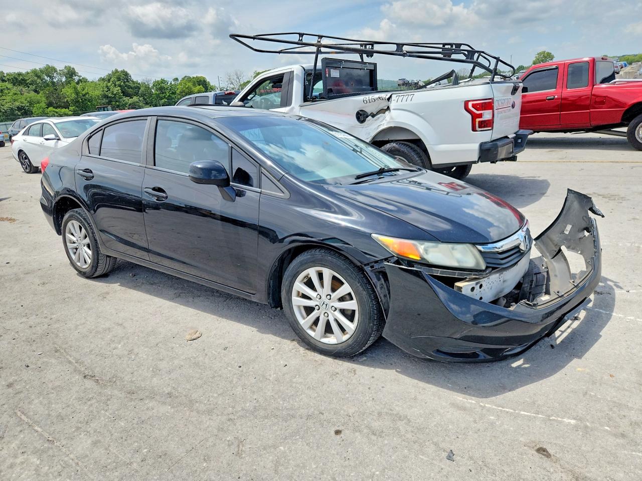 2012 Honda Civic Ex Black vin: 19XFB2F83CE088583