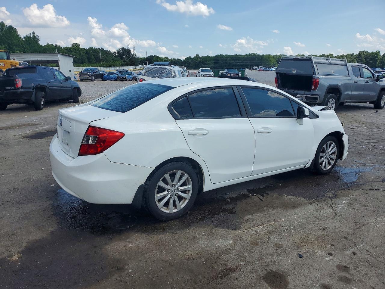 2012 Honda Civic Ex Белый vin: 19XFB2F83CE093587