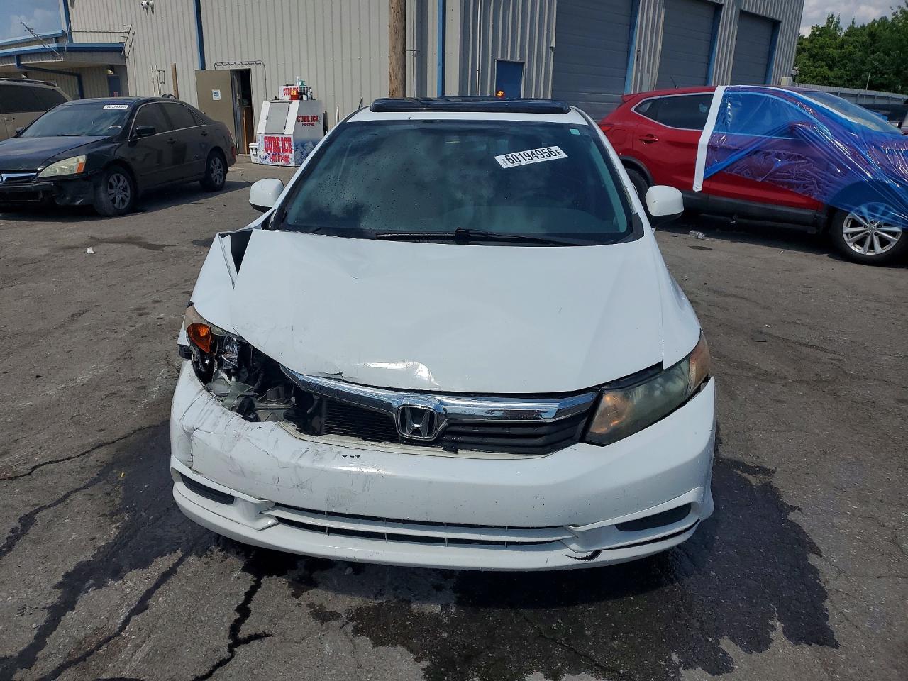 2012 Honda Civic Ex Белый vin: 19XFB2F83CE093587