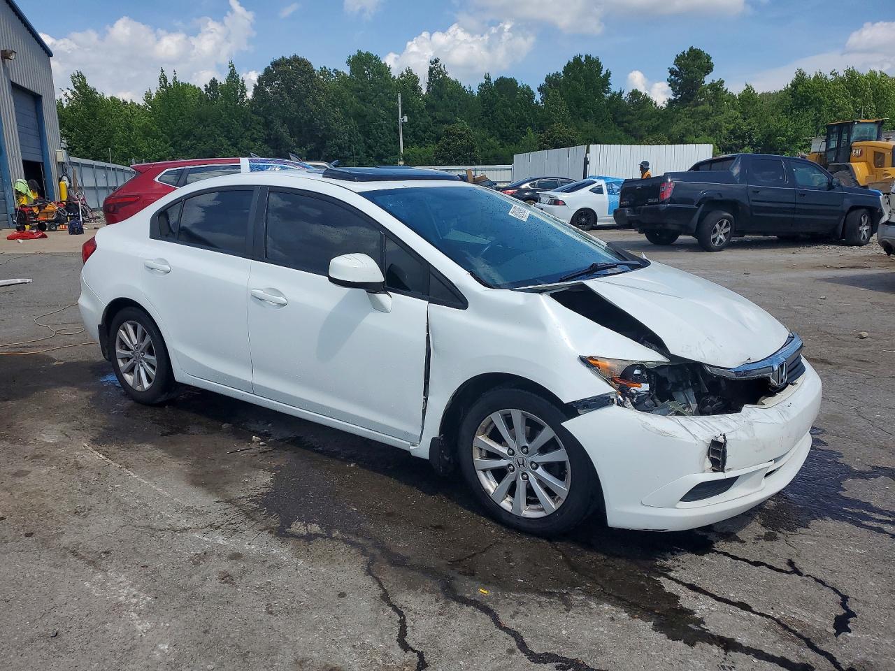2012 Honda Civic Ex Белый vin: 19XFB2F83CE093587