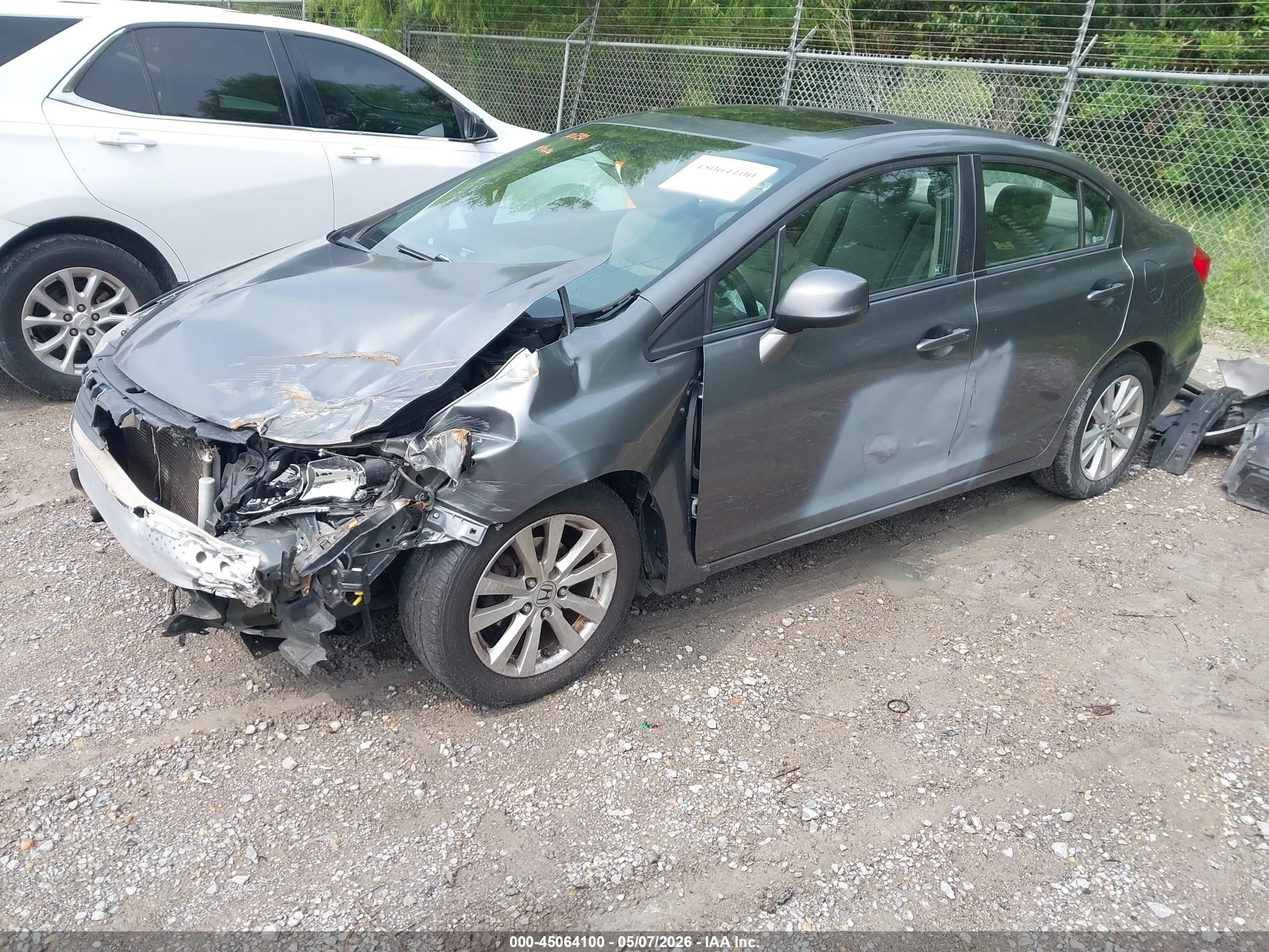 2012 Honda Civic Ex Gray vin: 19XFB2F83CE106063