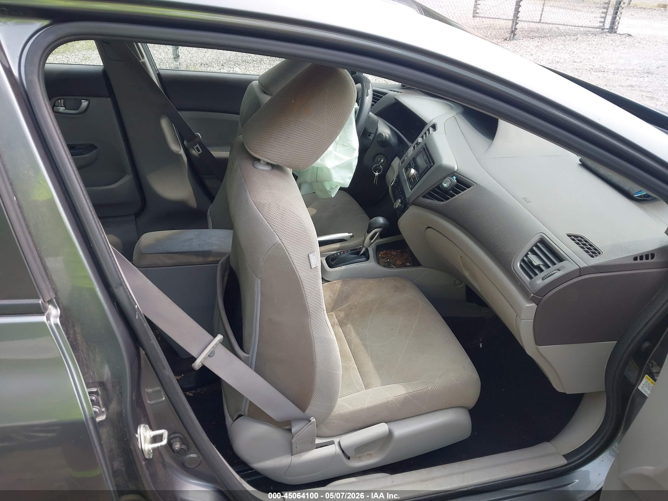 2012 Honda Civic Ex Gray vin: 19XFB2F83CE106063