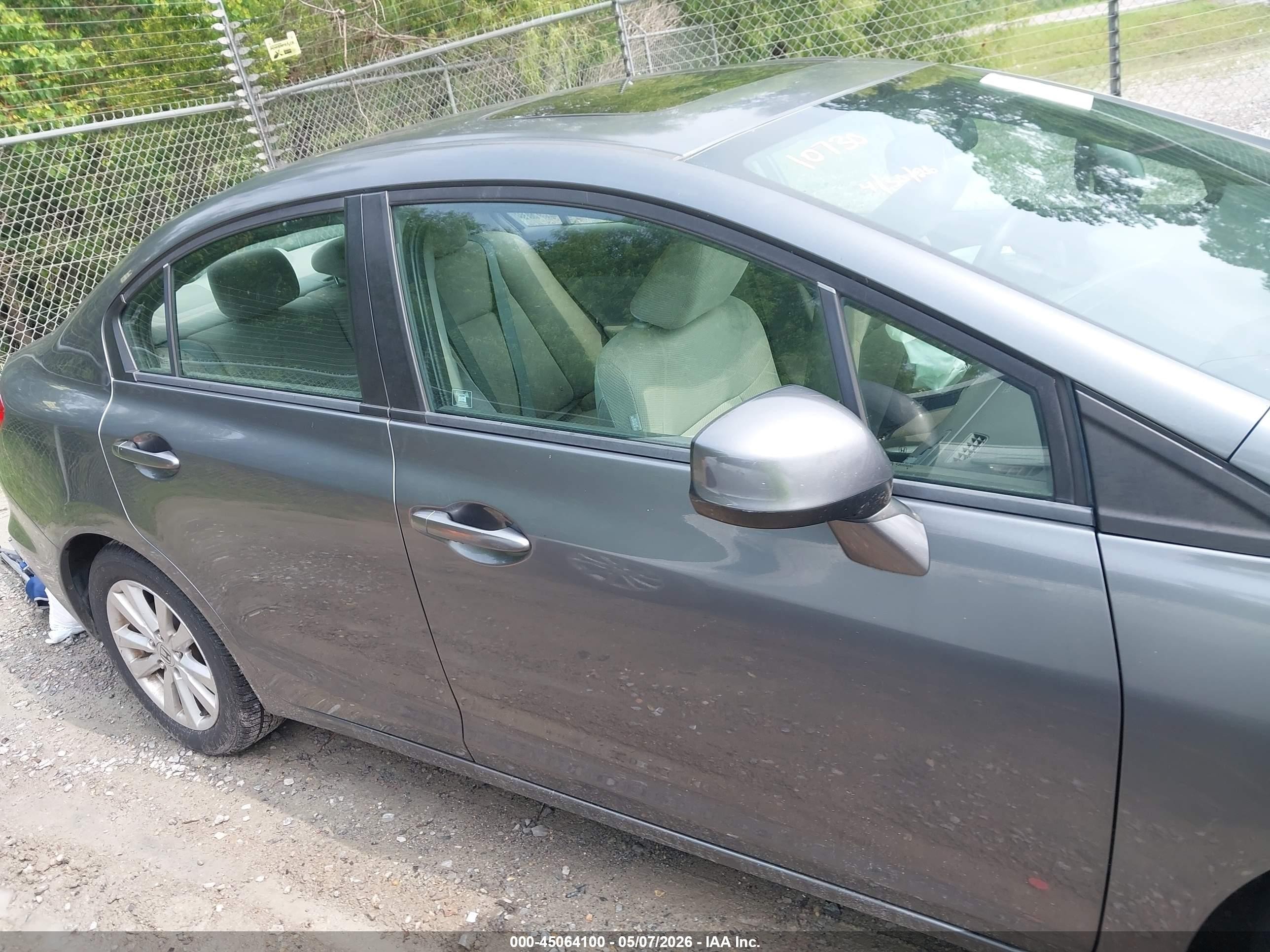 2012 Honda Civic Ex Gray vin: 19XFB2F83CE106063