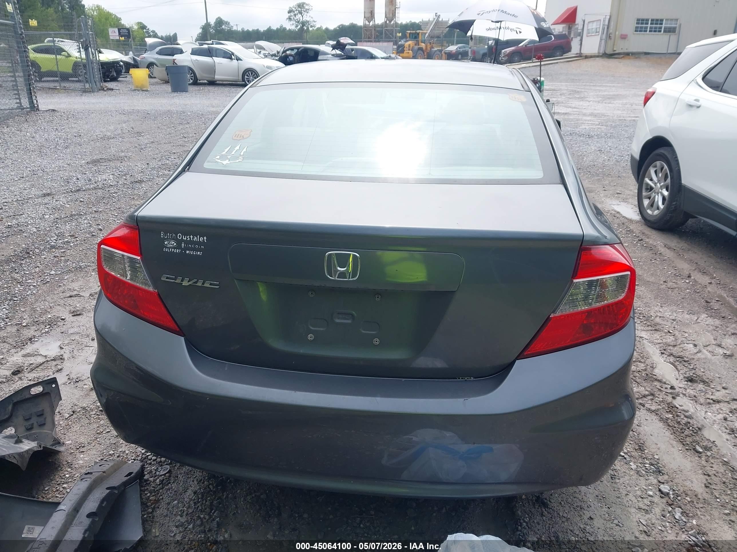 2012 Honda Civic Ex Gray vin: 19XFB2F83CE106063