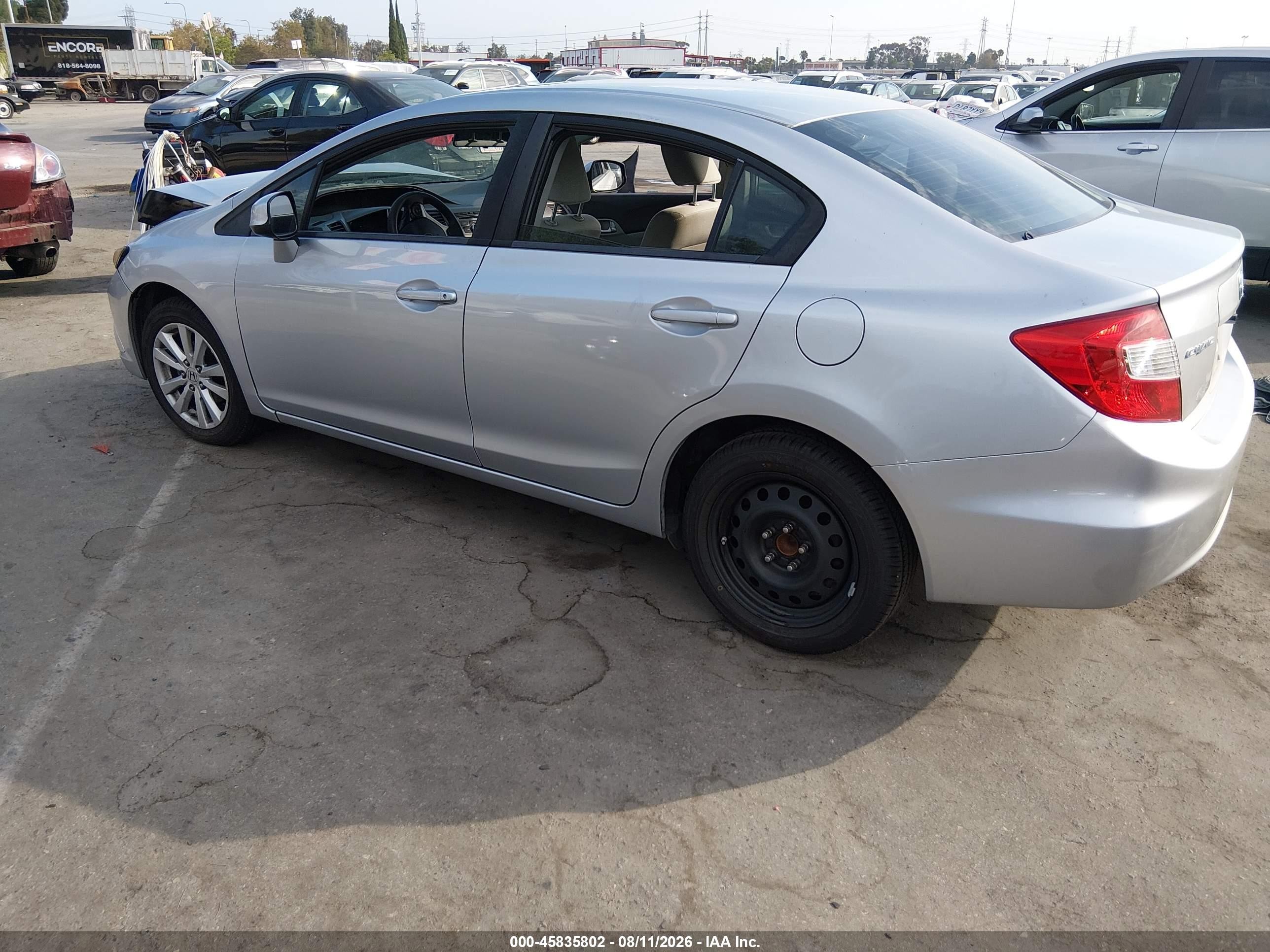 2012 Honda Civic Ex Серебряный vin: 19XFB2F83CE343815
