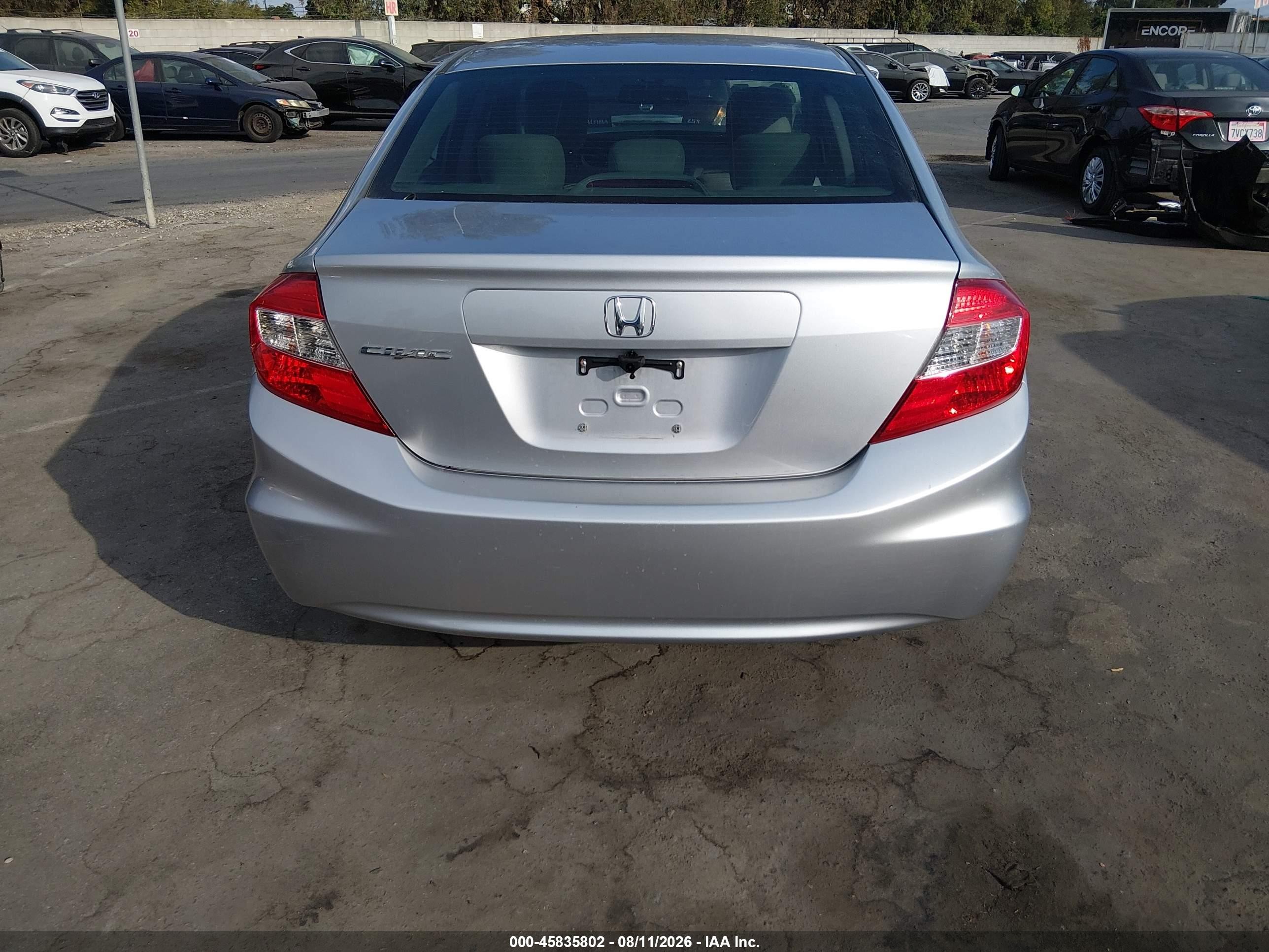 2012 Honda Civic Ex Серебряный vin: 19XFB2F83CE343815