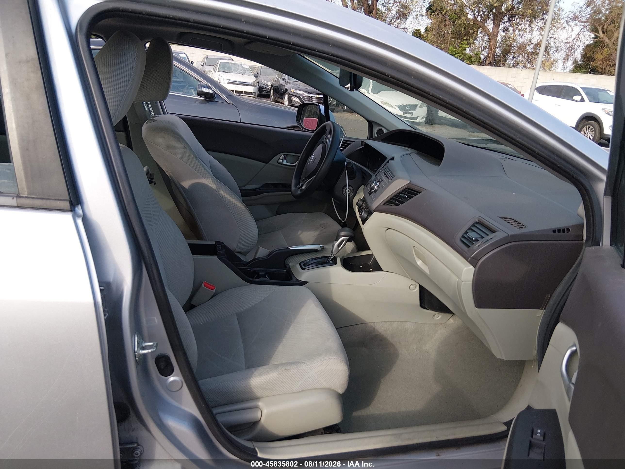 2012 Honda Civic Ex Серебряный vin: 19XFB2F83CE343815