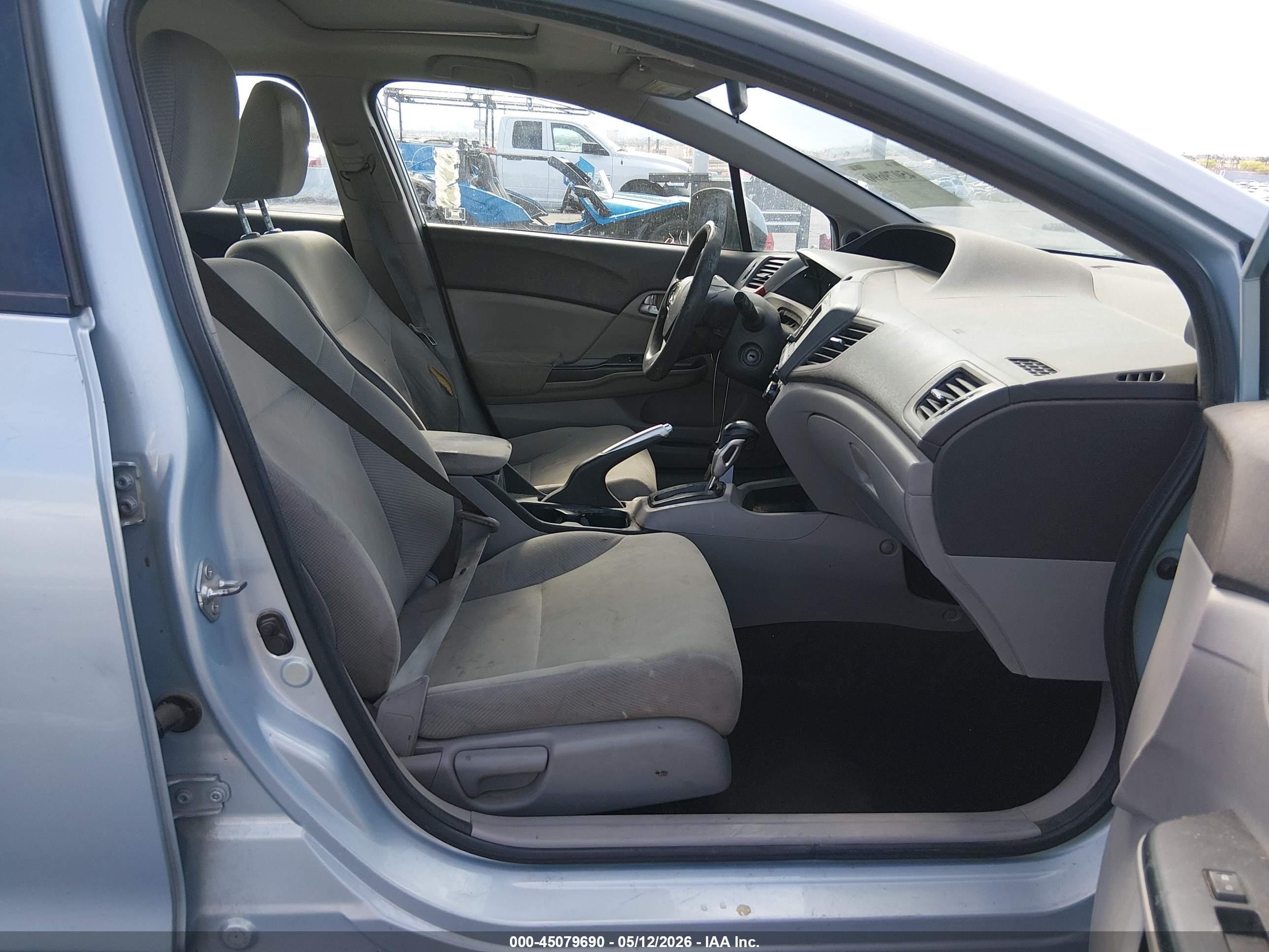2012 Honda Civic Ex Light Blue vin: 19XFB2F83CE345693