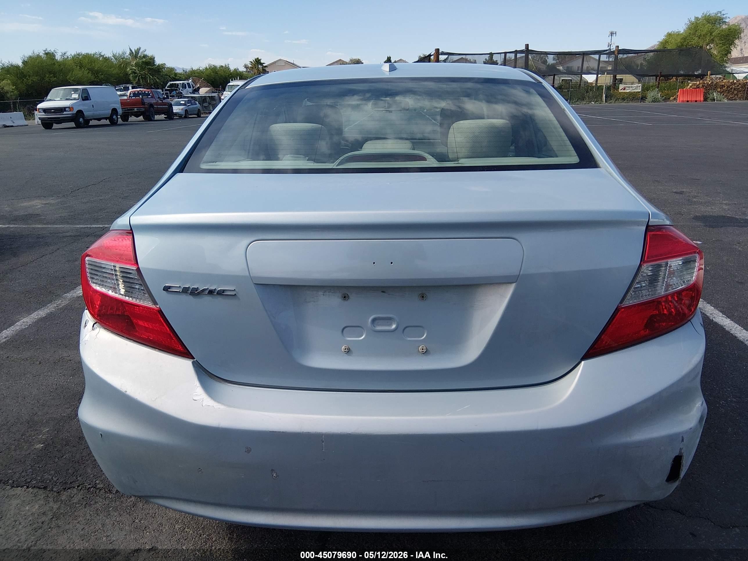 2012 Honda Civic Ex Light Blue vin: 19XFB2F83CE345693