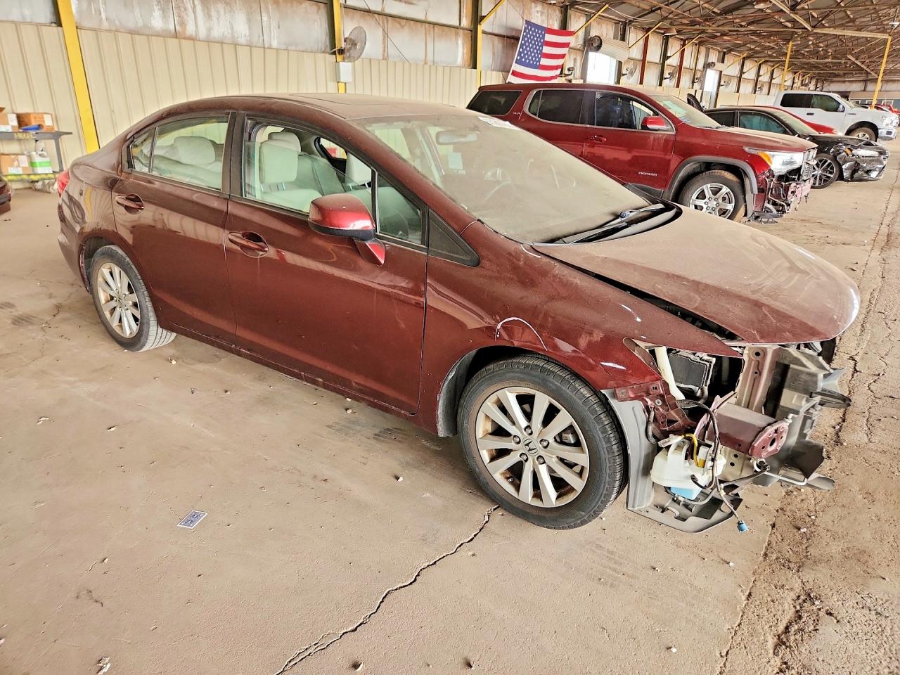 2012 Honda Civic Ex Burgundy vin: 19XFB2F83CE379939