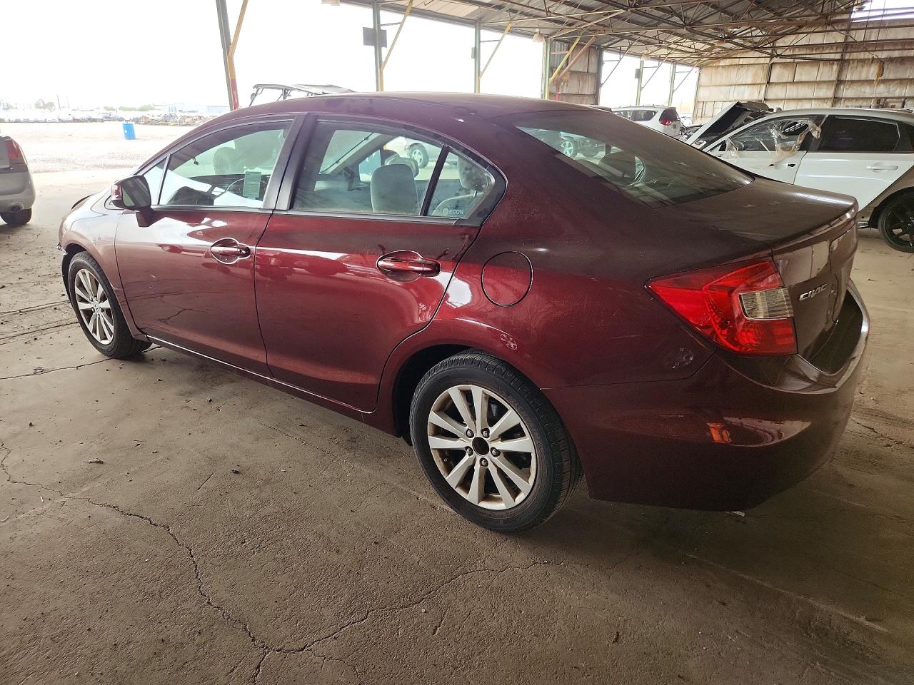 2012 Honda Civic Ex Burgundy vin: 19XFB2F83CE379939