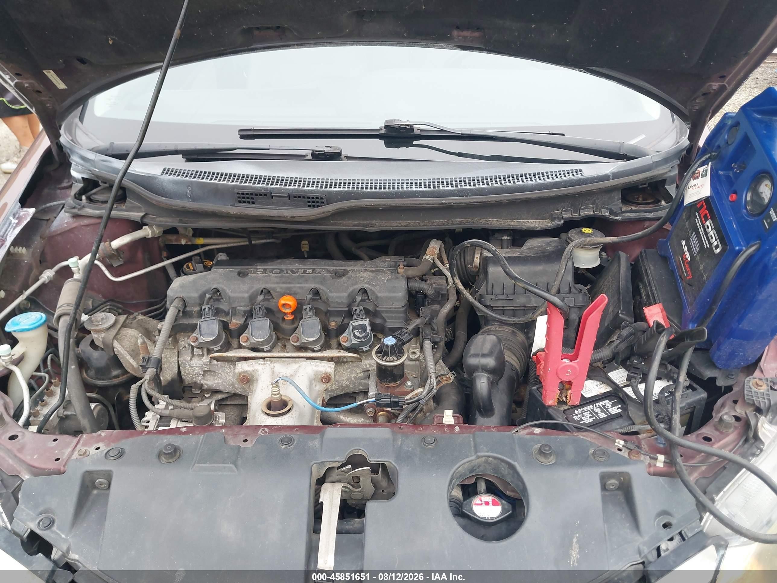 2013 Honda Civic Ex Burgundy vin: 19XFB2F83DE022729