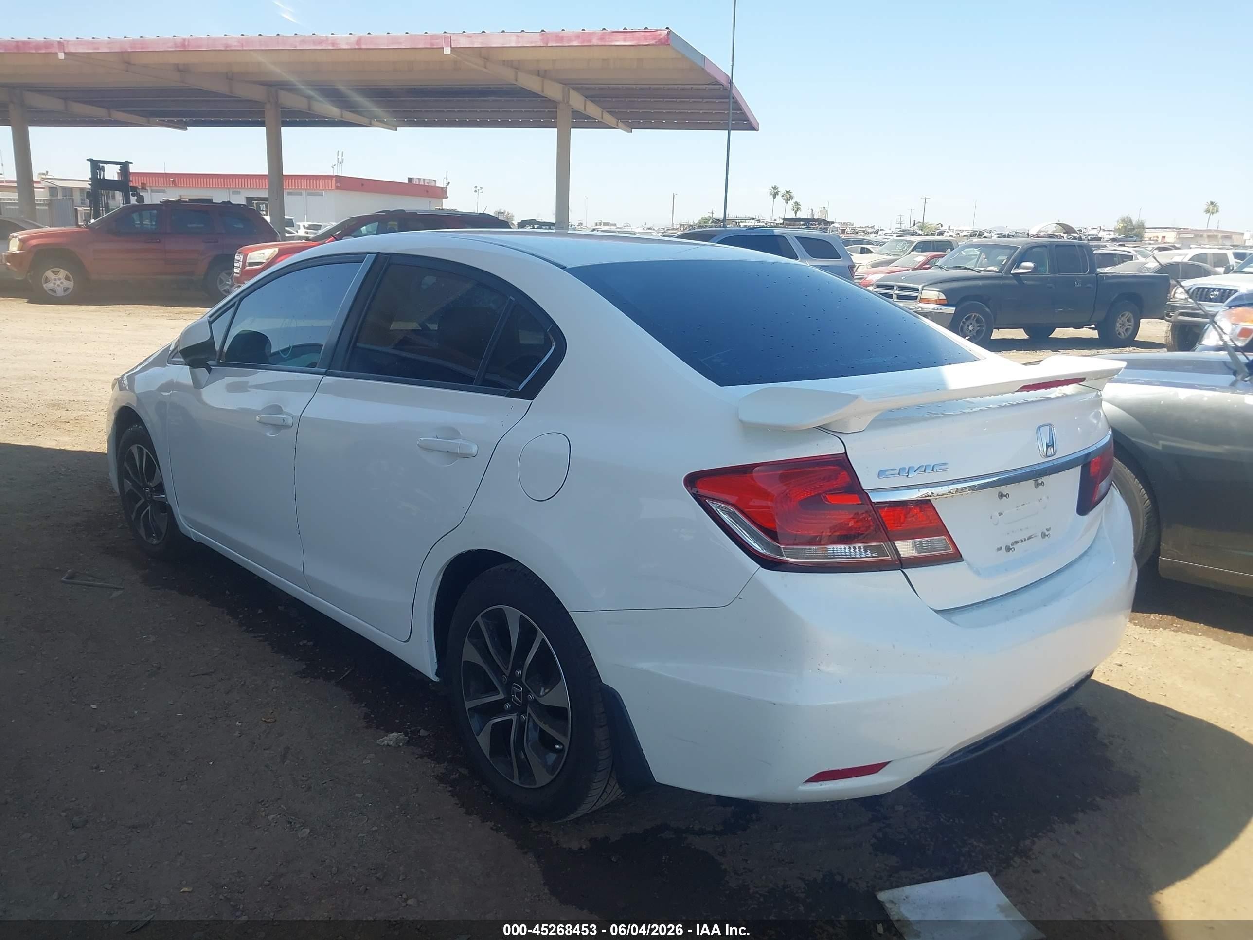 2013 Honda Civic Ex White vin: 19XFB2F83DE043628