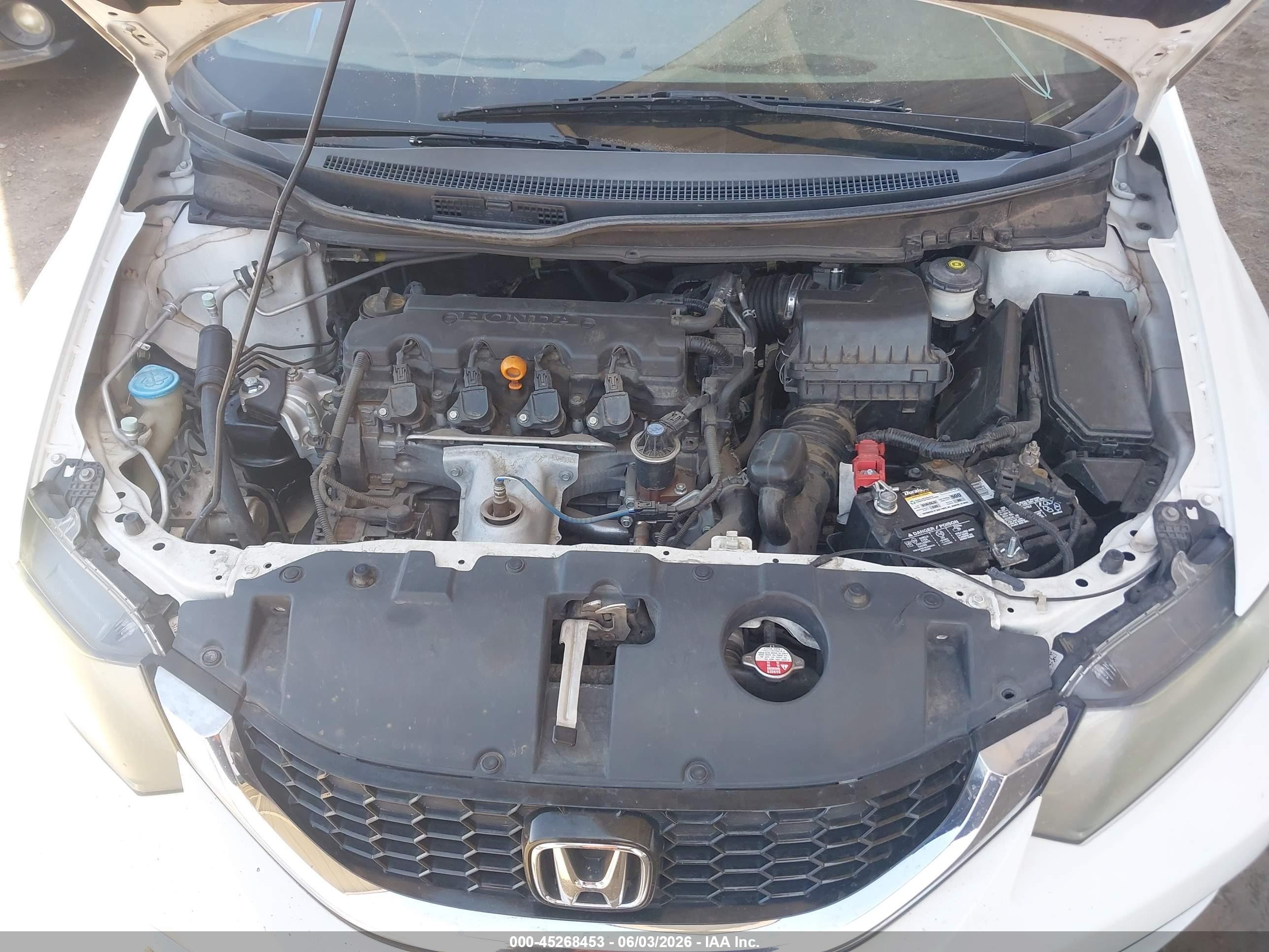 2013 Honda Civic Ex White vin: 19XFB2F83DE043628