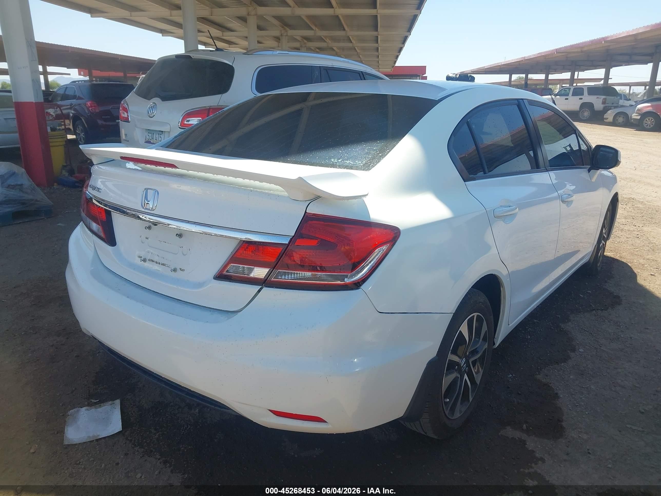 2013 Honda Civic Ex White vin: 19XFB2F83DE043628