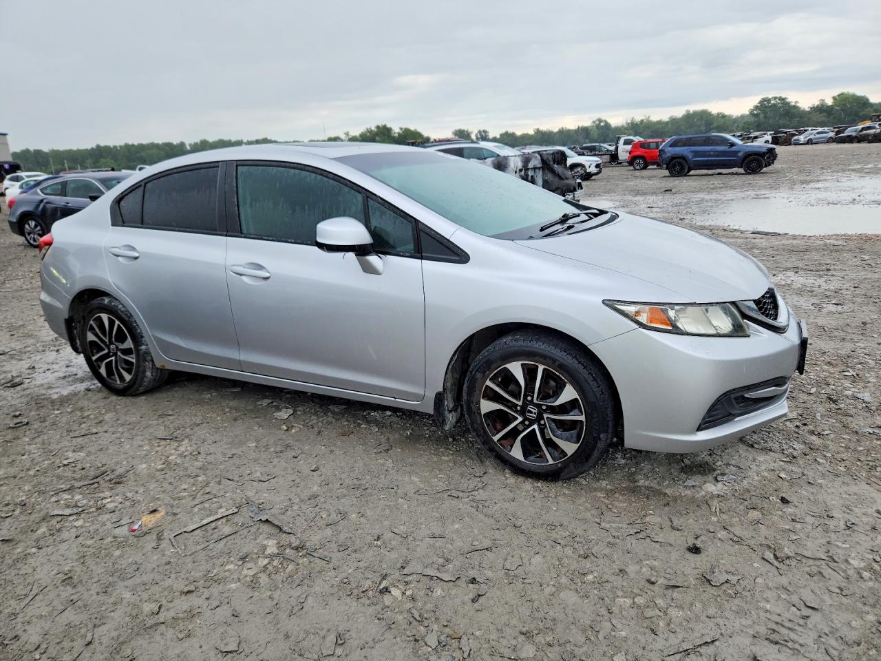 2013 Honda Civic Ex Silver vin: 19XFB2F83DE046500