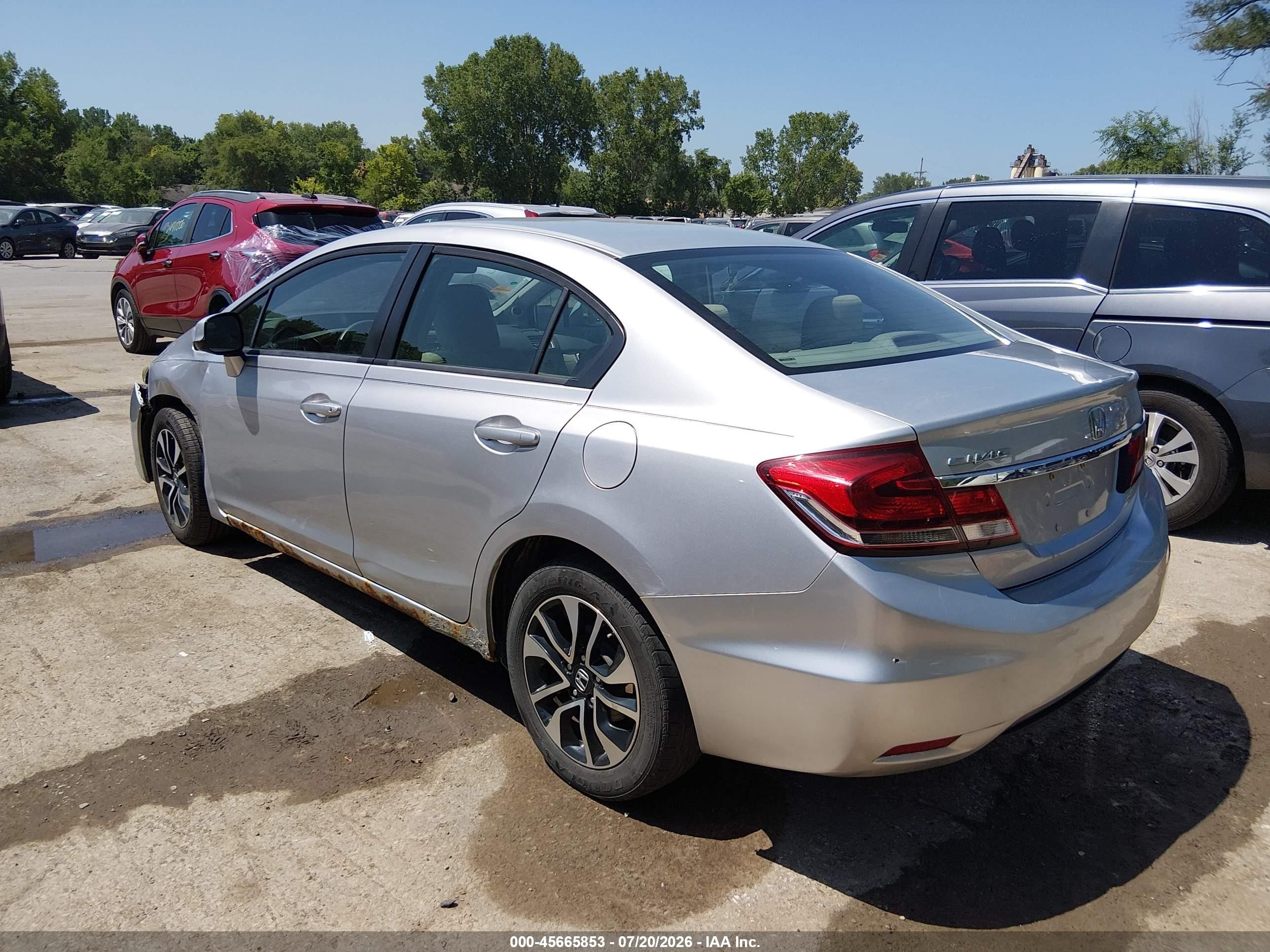 2013 Honda Civic Ex Silver vin: 19XFB2F83DE062616