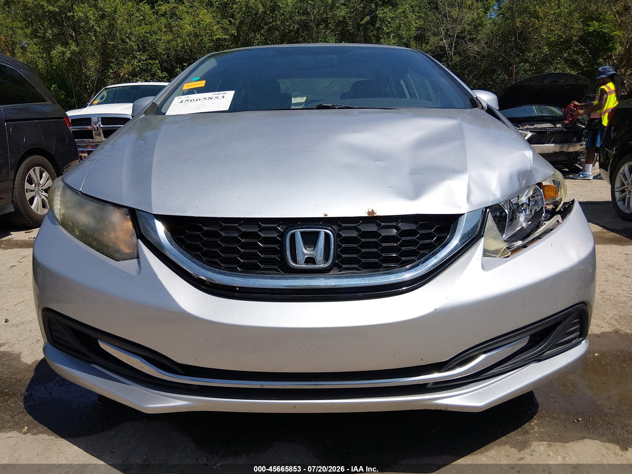 2013 Honda Civic Ex Silver vin: 19XFB2F83DE062616