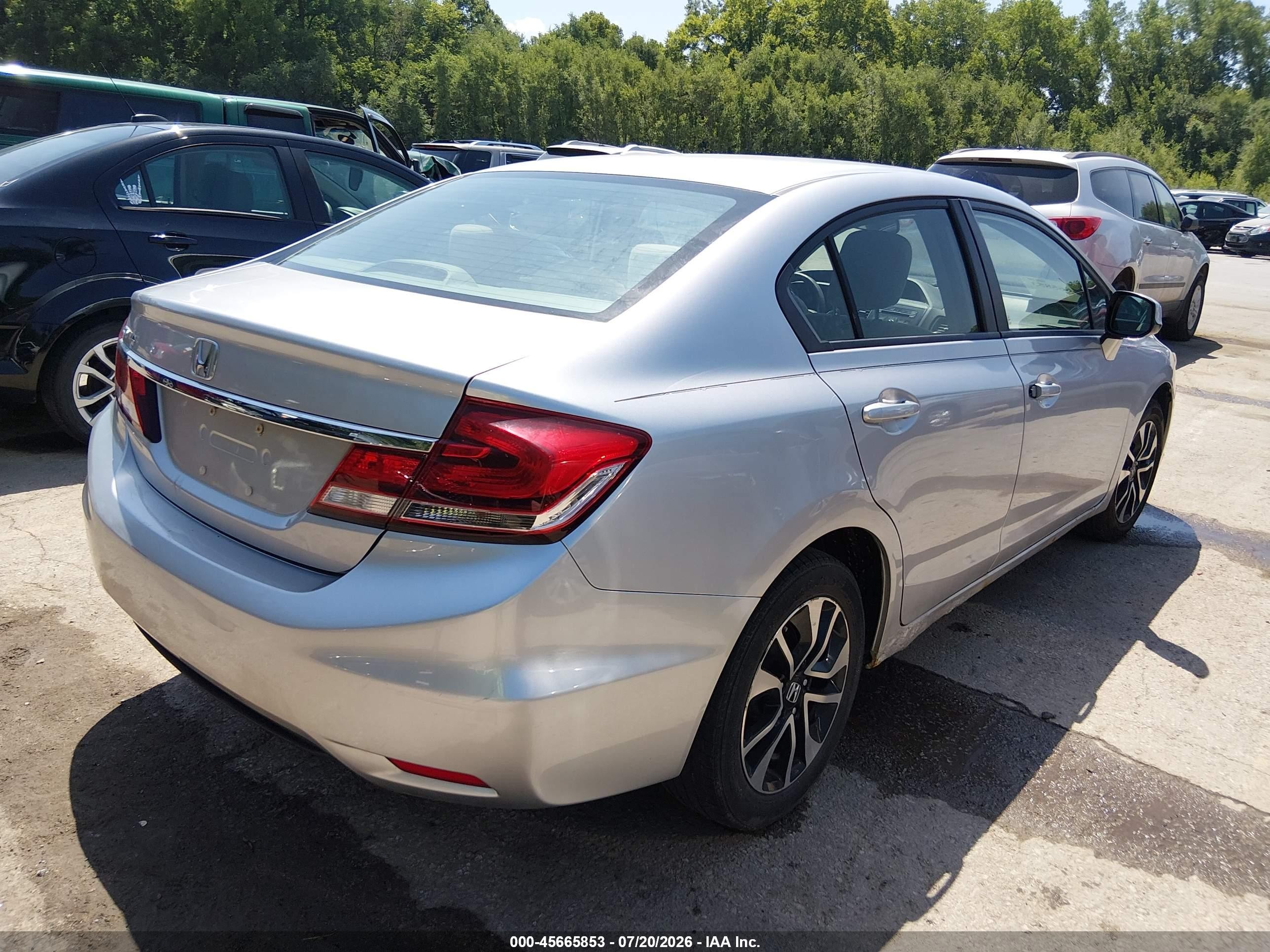 2013 Honda Civic Ex Silver vin: 19XFB2F83DE062616