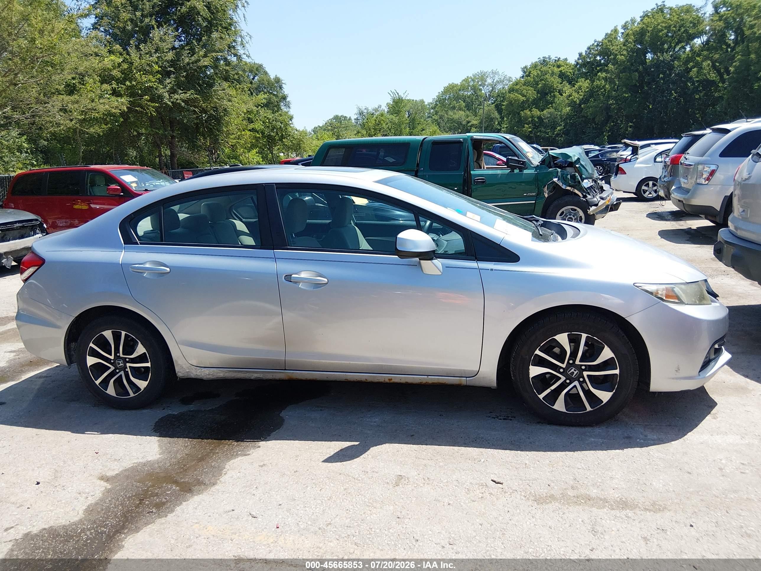 2013 Honda Civic Ex Silver vin: 19XFB2F83DE062616