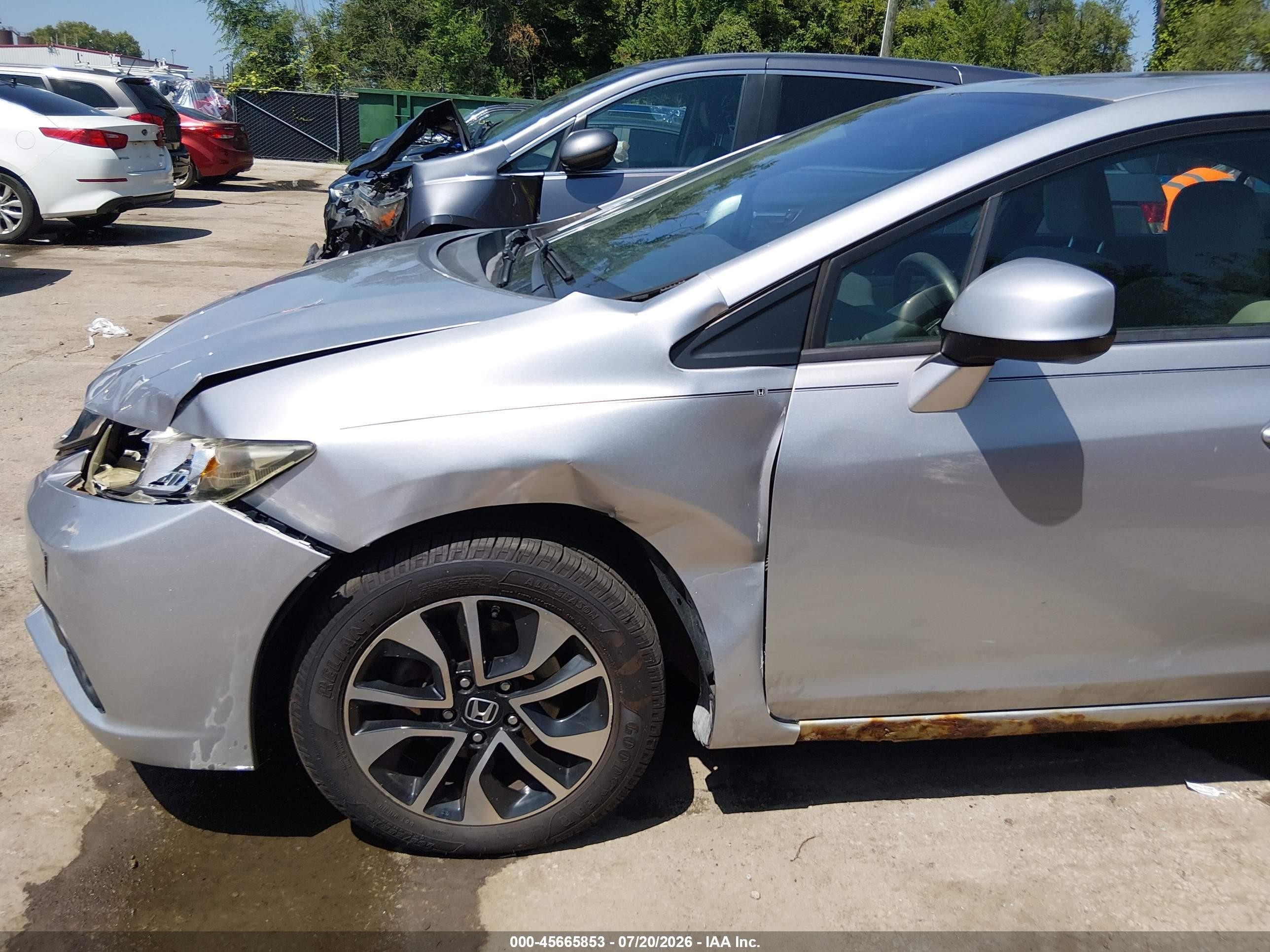 2013 Honda Civic Ex Silver vin: 19XFB2F83DE062616