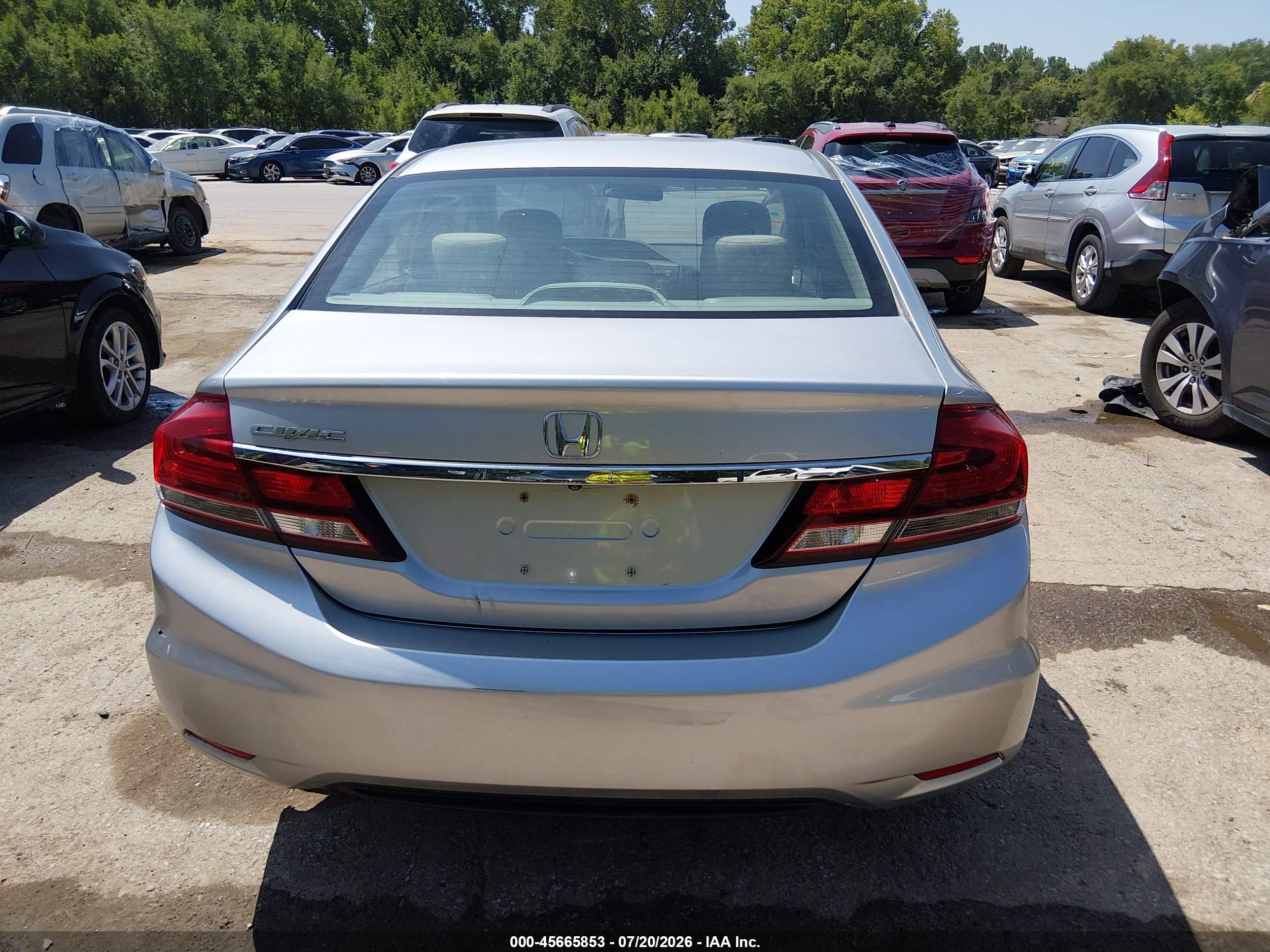 2013 Honda Civic Ex Silver vin: 19XFB2F83DE062616