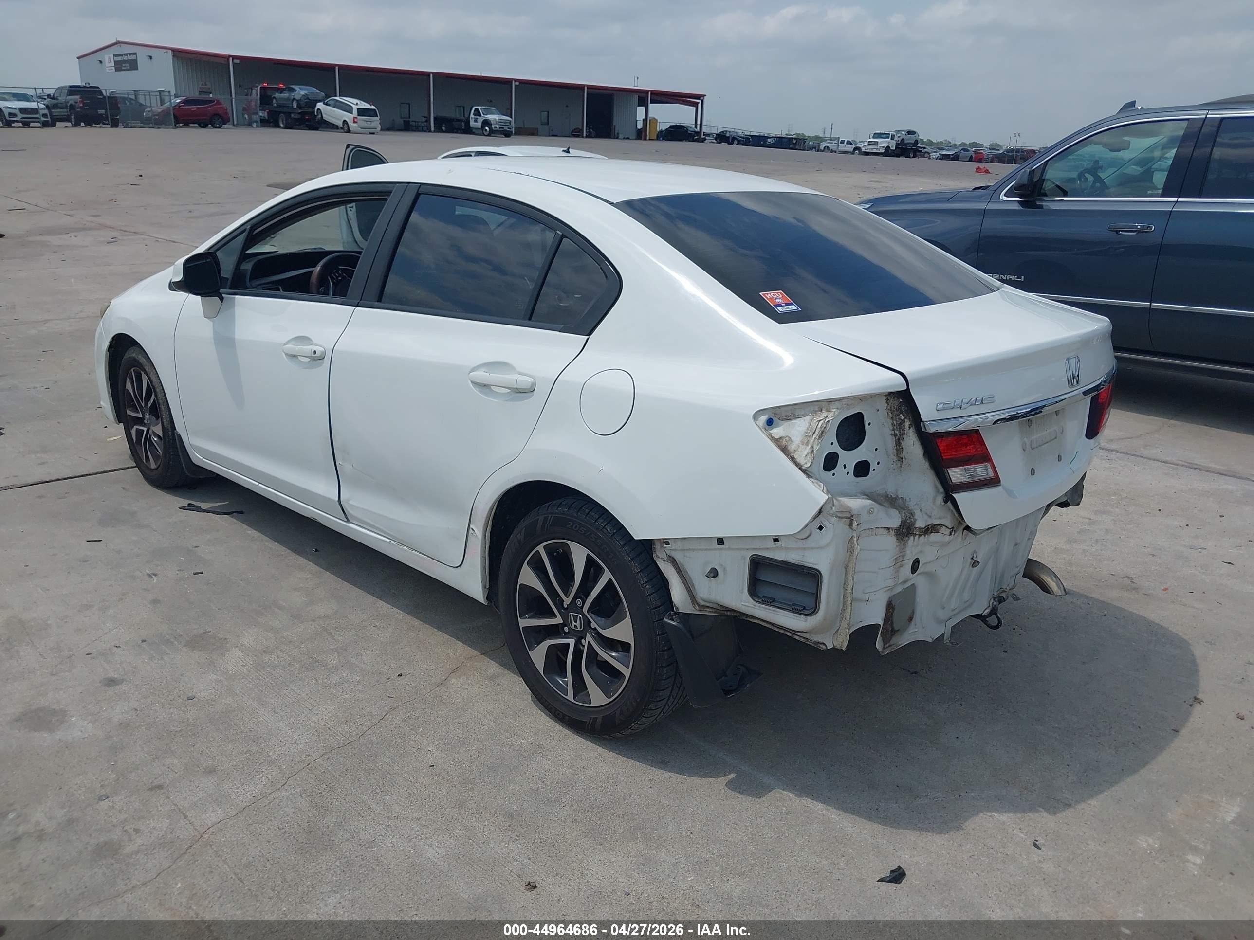2013 Honda Civic Ex White vin: 19XFB2F83DE078895