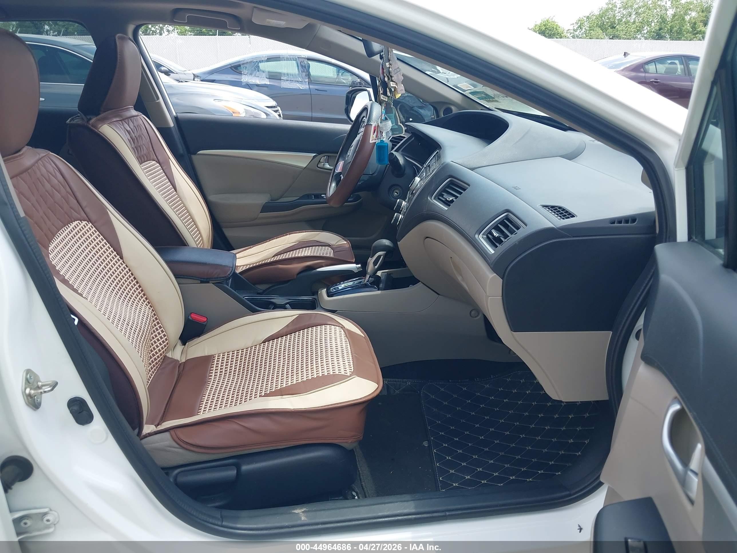 2013 Honda Civic Ex White vin: 19XFB2F83DE078895