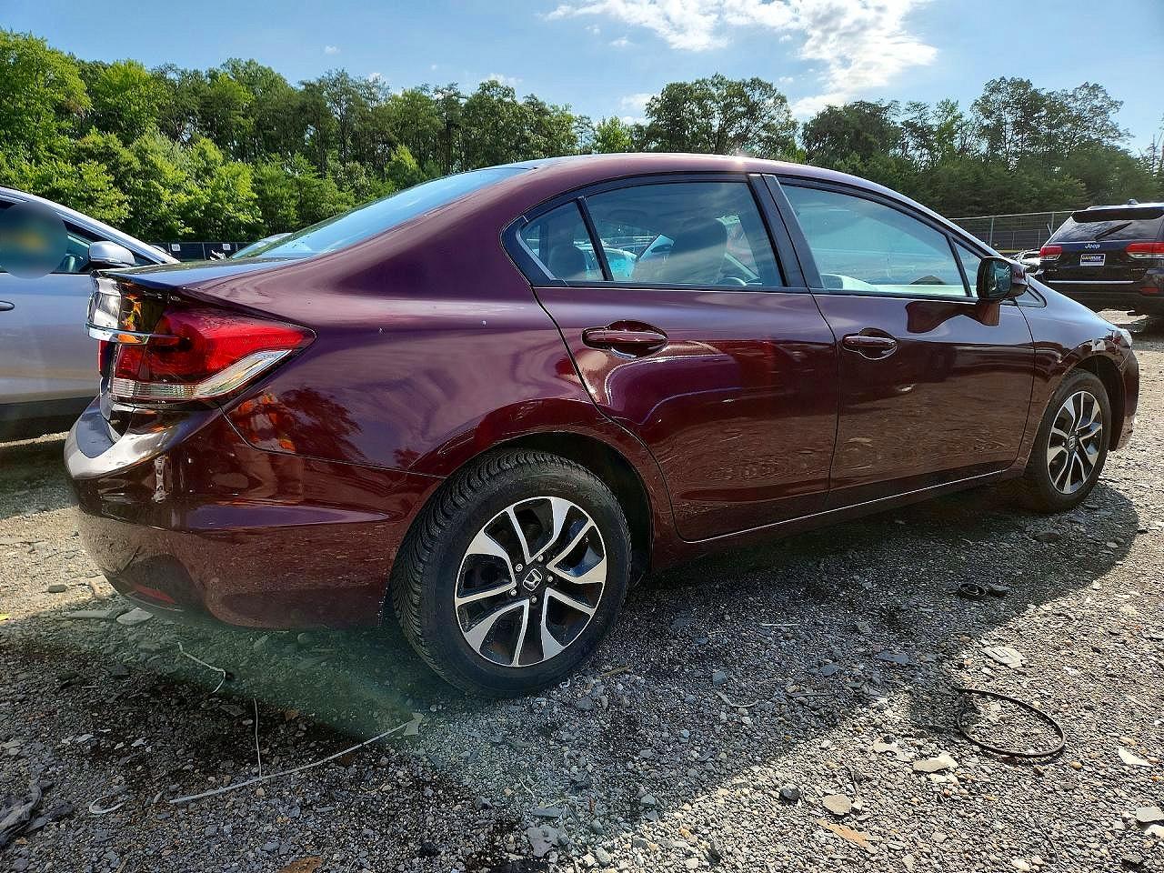 2013 Honda Civic Ex Burgundy vin: 19XFB2F83DE201319