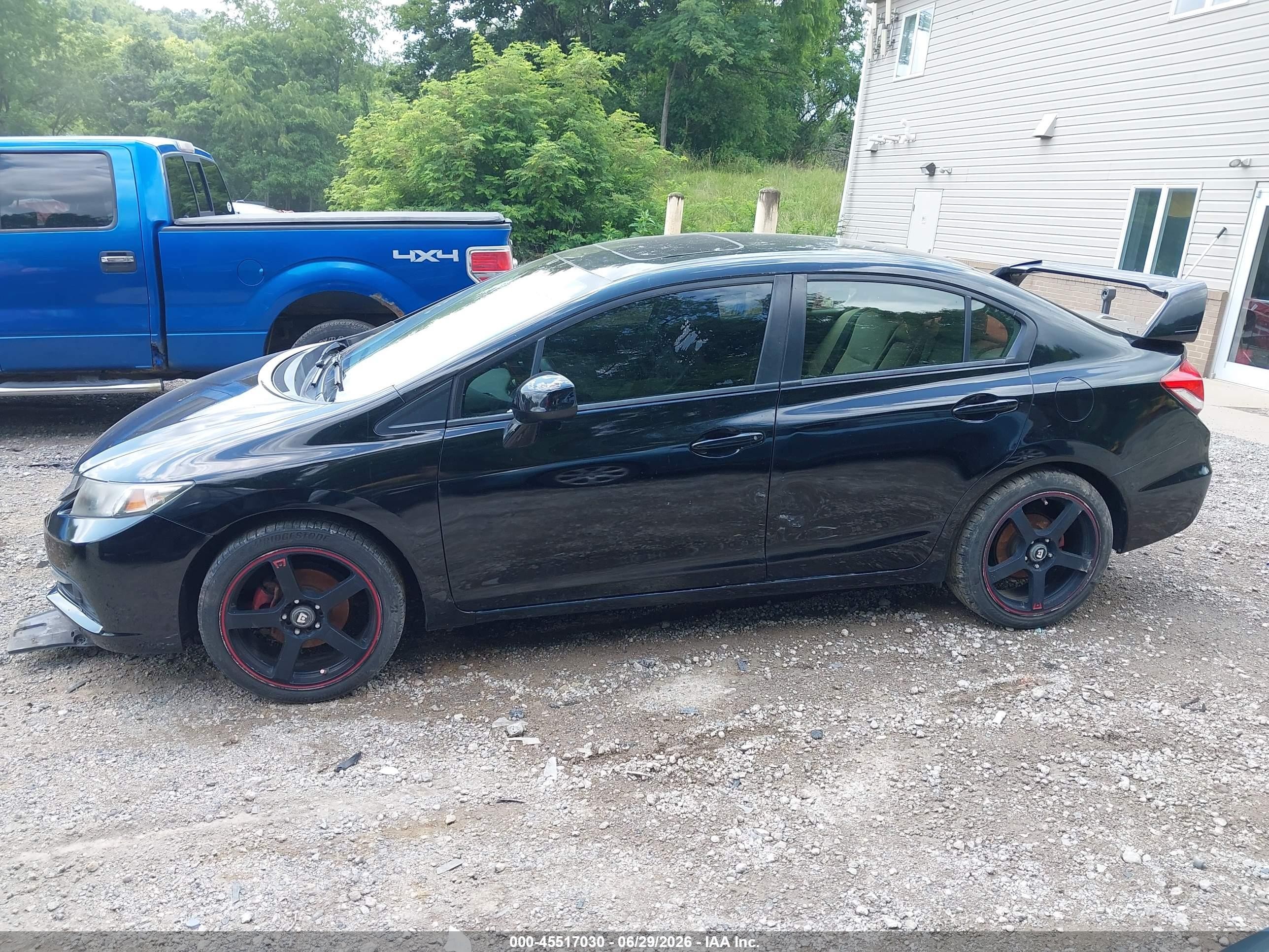 2013 Honda Civic Ex Black vin: 19XFB2F83DE202714