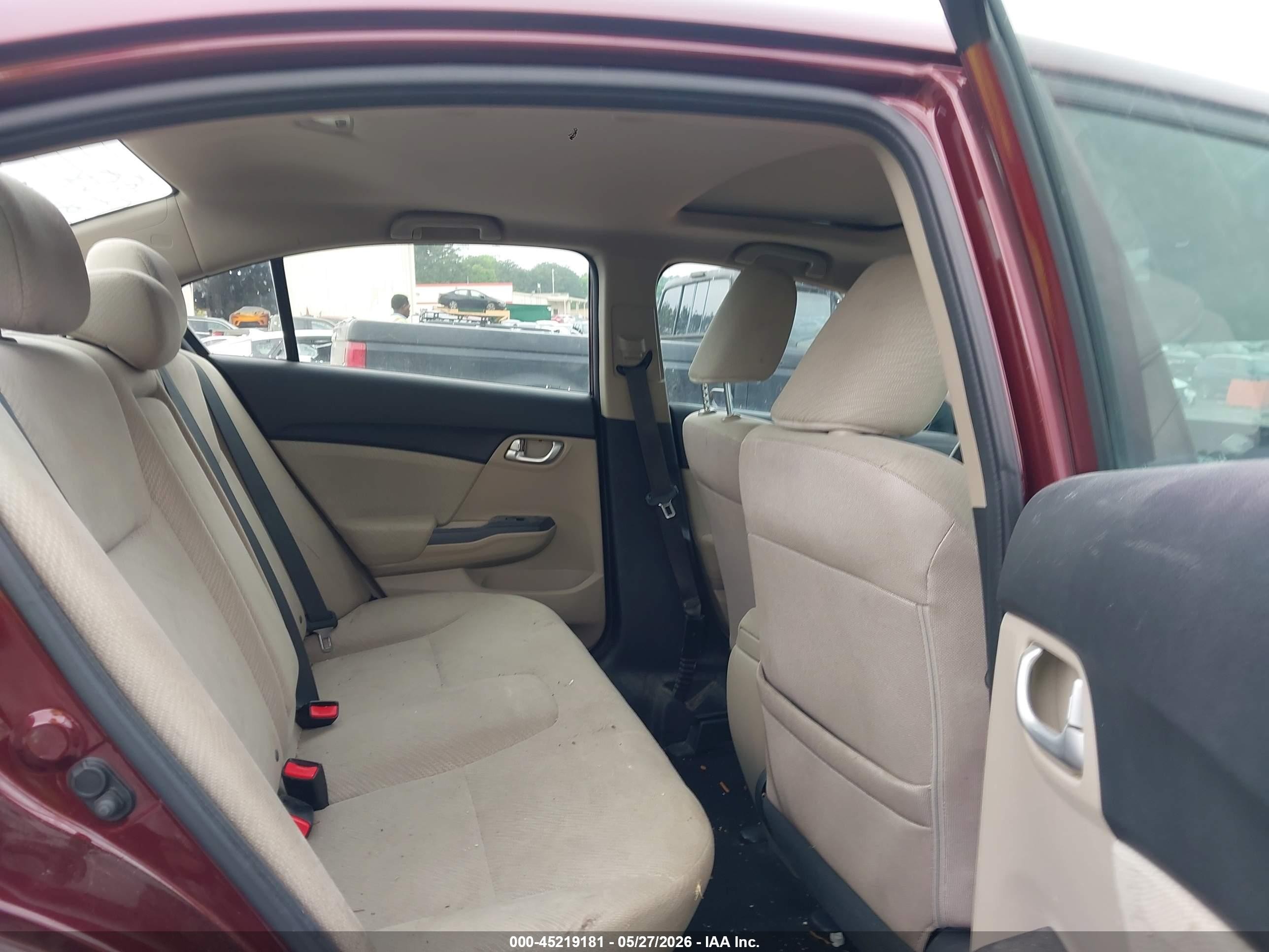 2013 Honda Civic Ex Maroon vin: 19XFB2F83DE226589